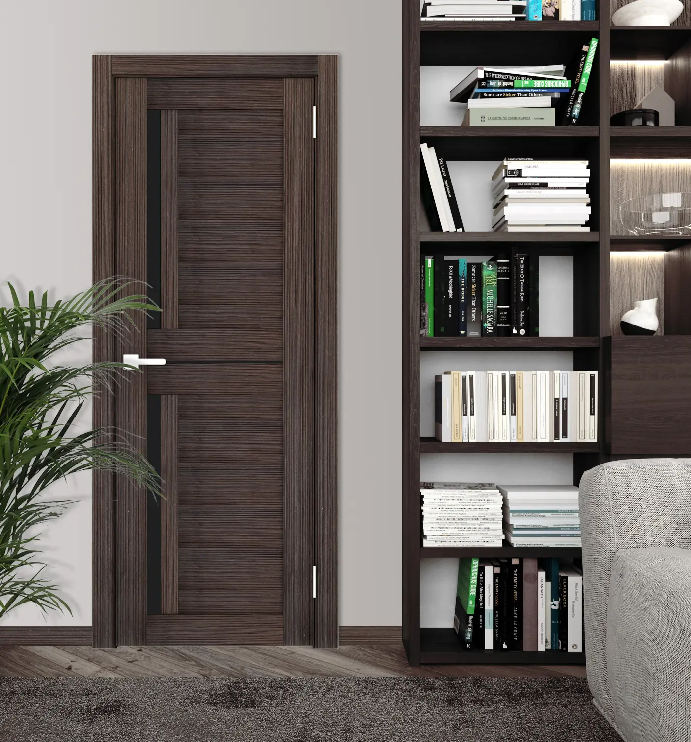 Изображение товара Межкомнатная дверь Лесма стиль Рондо 31 стекло black star 200x80 см