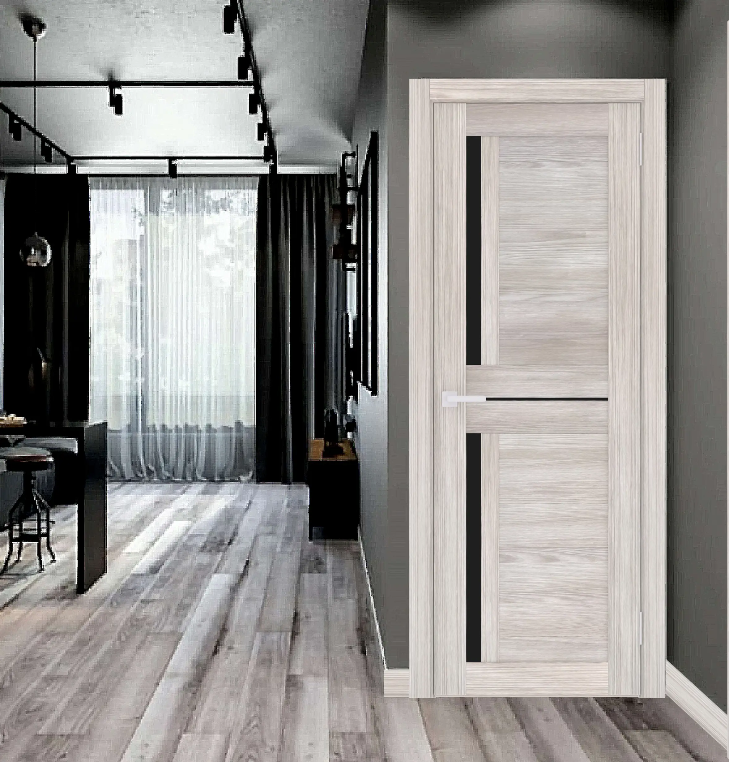 Изображение товара Дверь межкомнатная Лесма стиль Рондо 31 с тонированным стеклом 200x60 см