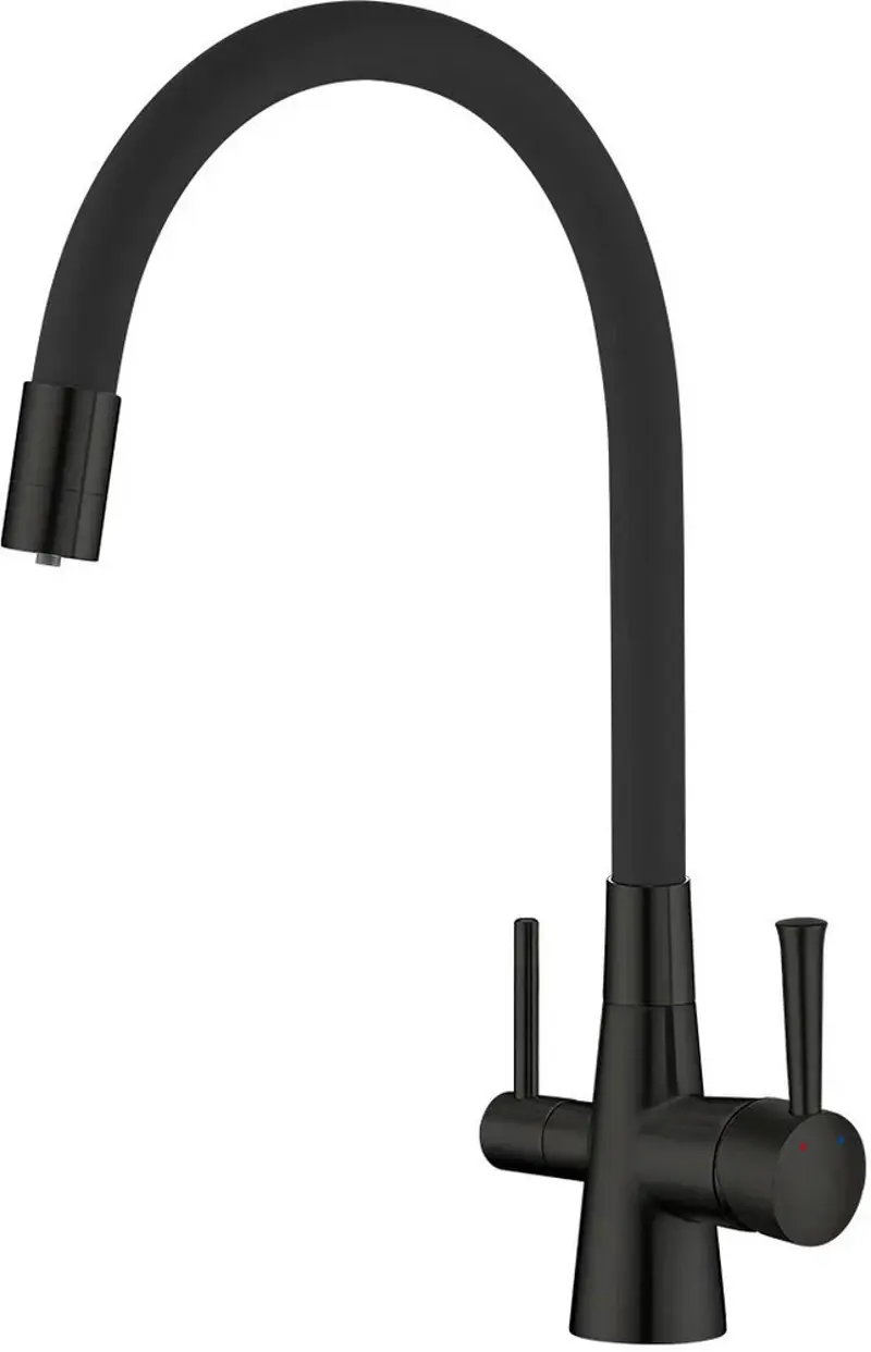 Изображение товара Смеситель для кухни Lemark Comfort черный LM3075BL с фильтром и водосберегающим аэратором