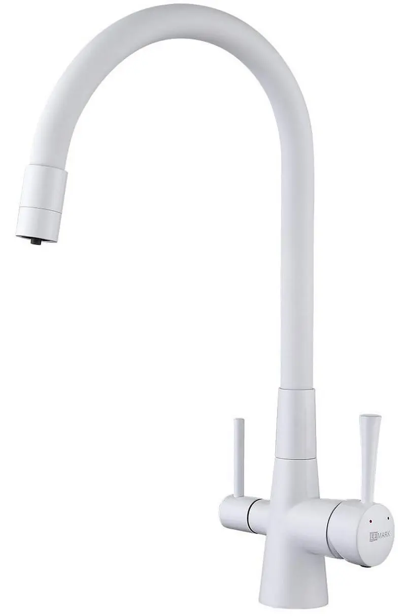 Изображение товара Смеситель для кухни Lemark Comfort цвет белый LM3075W