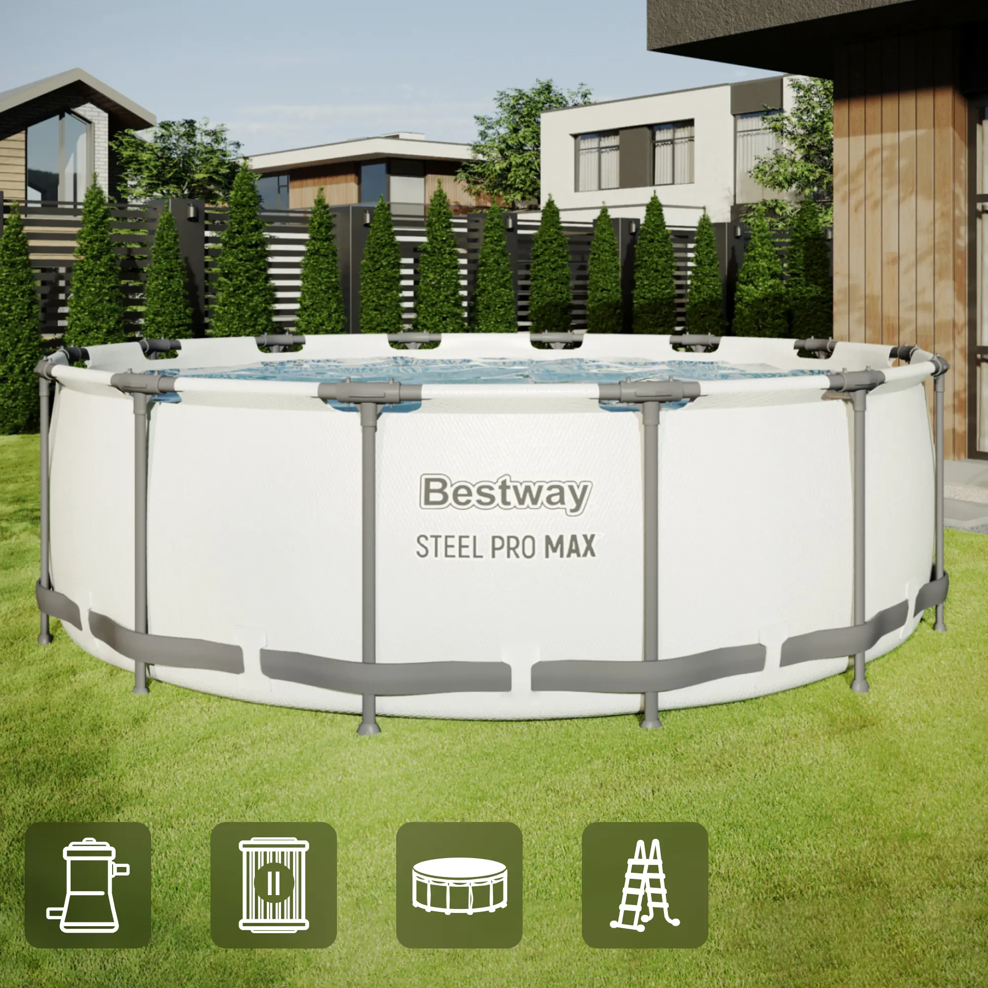 Изображение товара Каркасный бассейн Bestway 4.27x1.22 15232 л