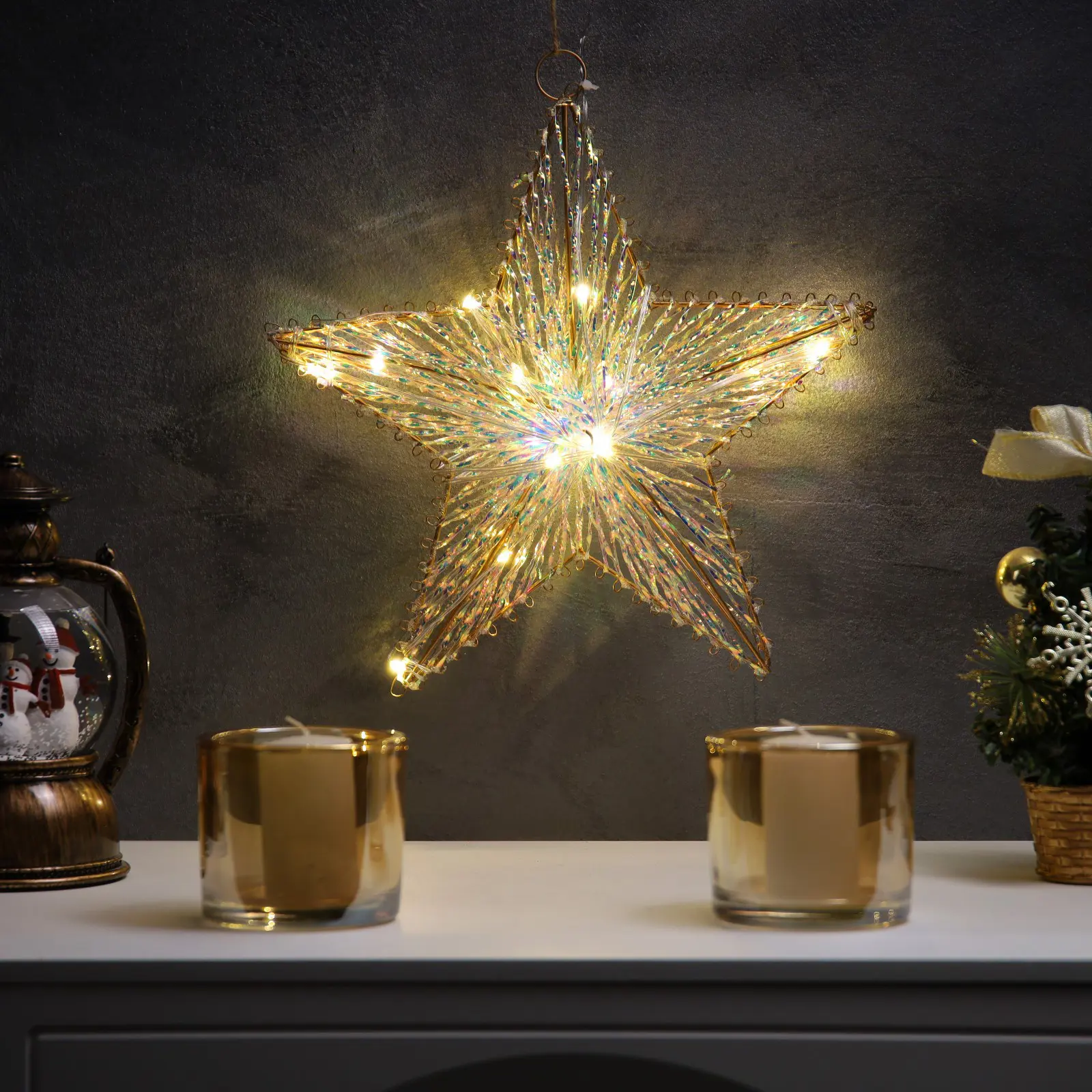 Изображение товара Светящаяся электрическая фигура Luazon Lighting Звезда 10439489 h 30 см