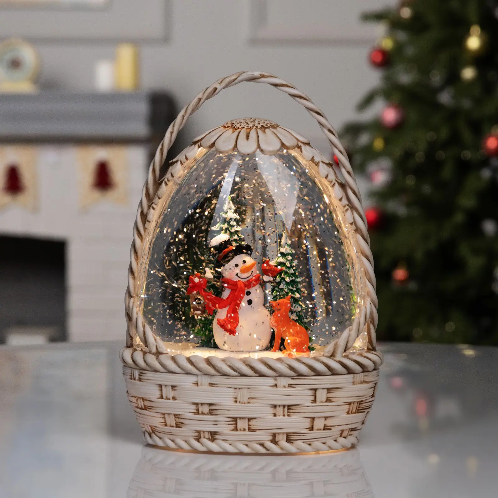 Изображение товара Светящаяся электрическая фигура Luazon Lighting Снежная корзинка 10511712