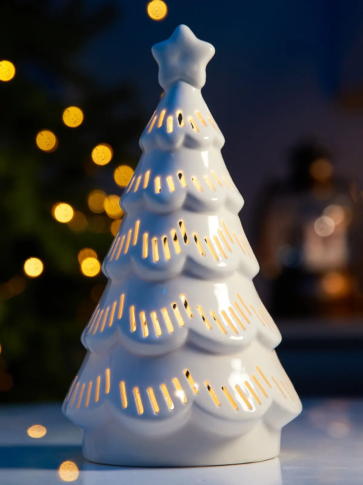 Изображение товара Светящаяся электрическая фигура Luazon Lighting Елочка ажурная 10502274 h 19.8 см