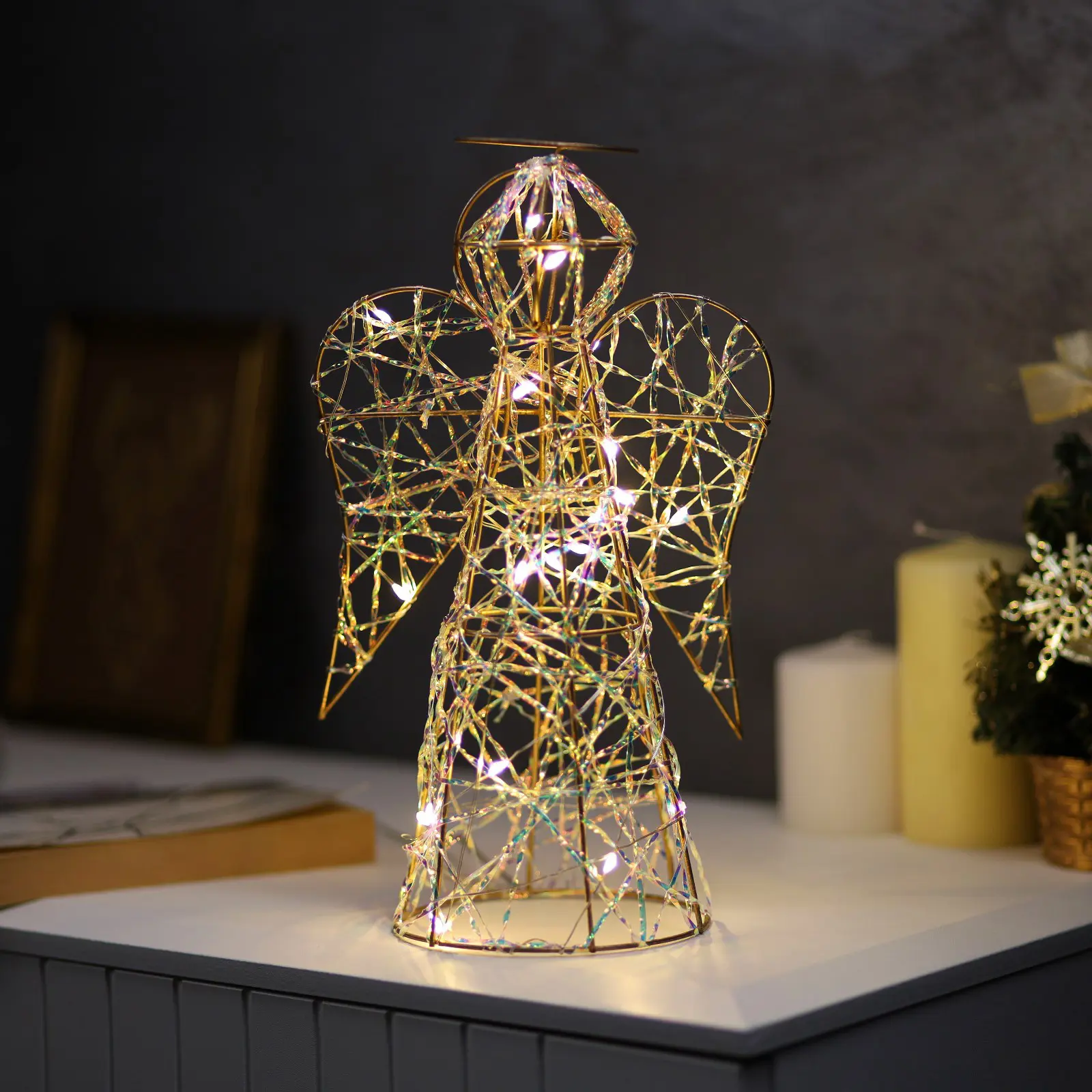 Изображение товара Светящаяся электрическая фигура Luazon Lighting Ангел 10439497 h 16 см