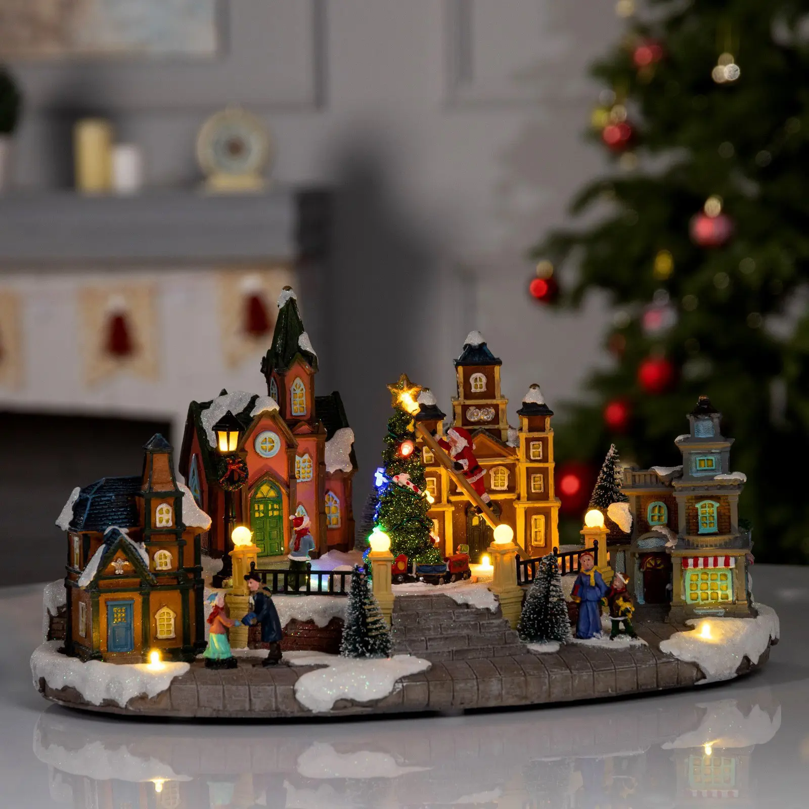 Изображение товара Светящаяся электрическая фигура Сима-Ленд Рождественская площадь 9616720 h 21 см