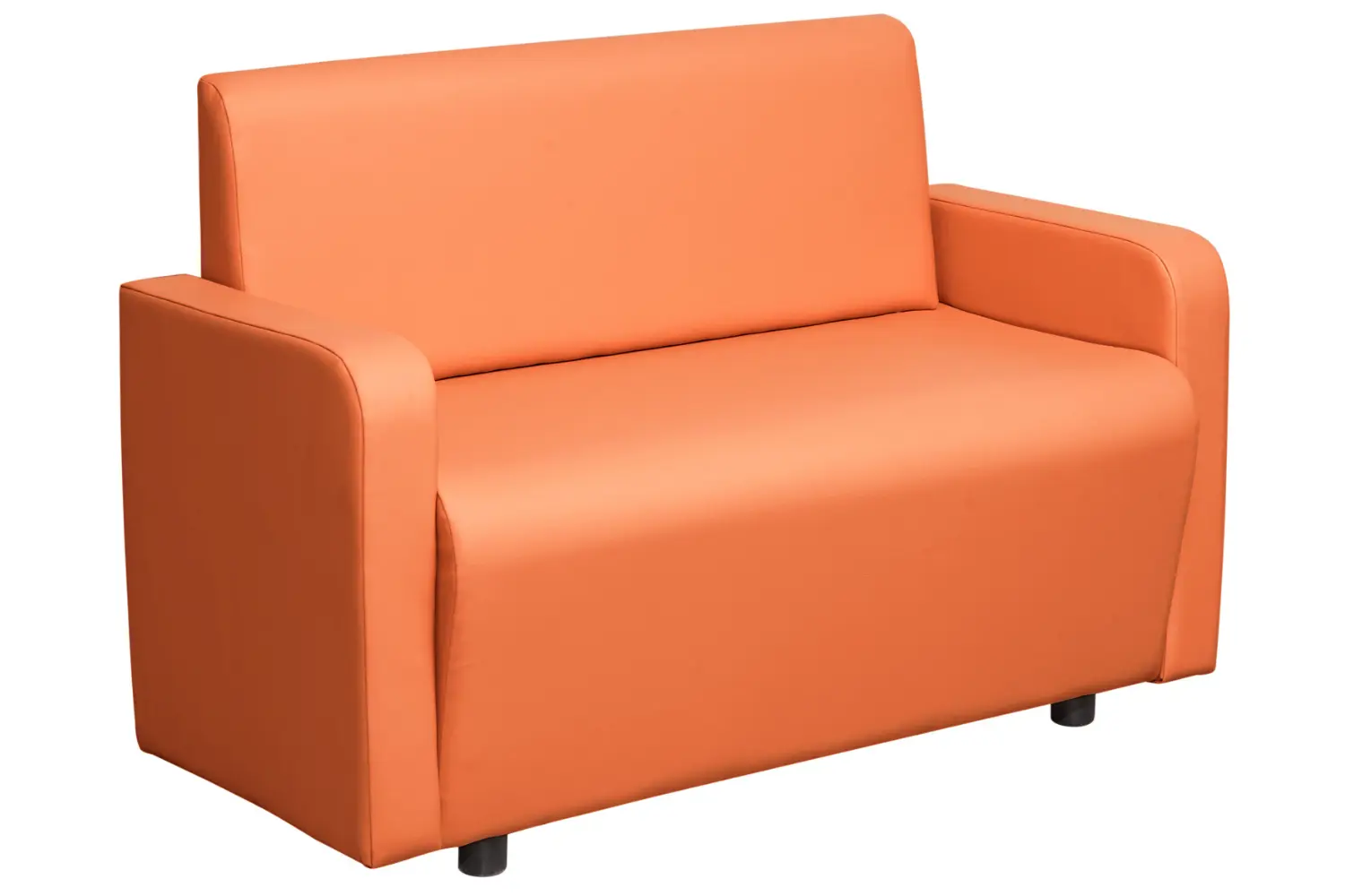 Изображение товара Диван прямой Поли 116x77x55 см эко-кожа цвет оранжевый