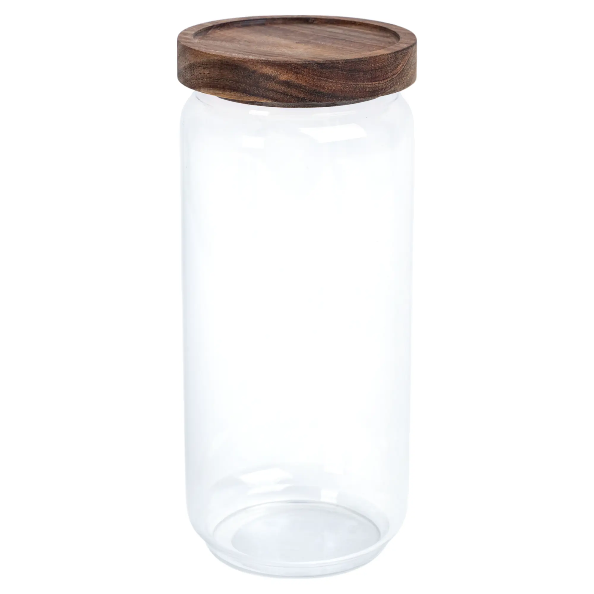 Изображение товара Банка для сыпучих продуктов Vidage 1 л стекло прозрачная бамбуковая крышка