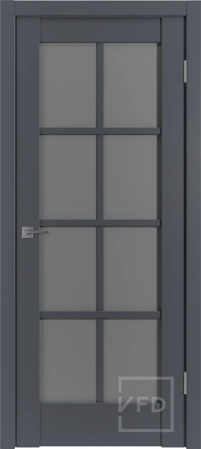Изображение товара Комплект межкомнатной двери VFD Emalex ER1 остеклённая 200x70см ПВХ Onyx