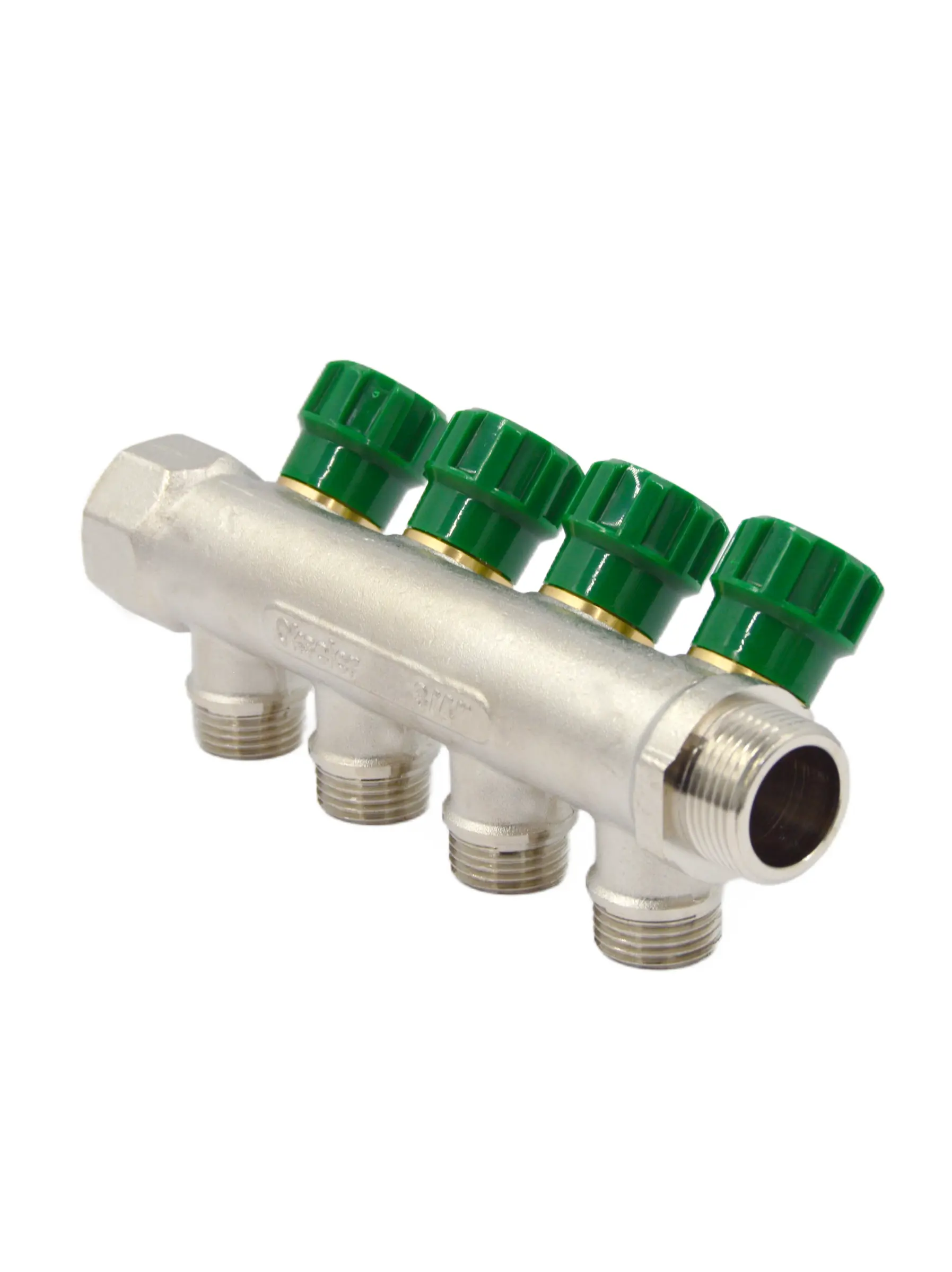 Изображение товара Коллектор распределительный Okseler с 4 выходами 3/4x1/2 евроконус латунь