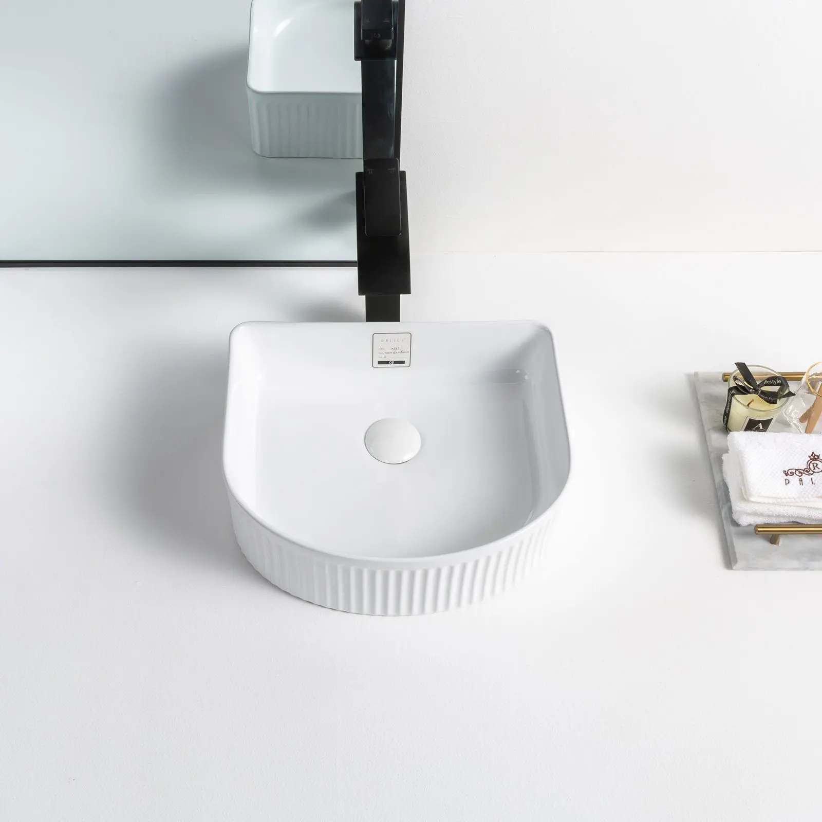 Изображение товара Раковина накладная Bauedge nimb BK1001 40см цвет белый