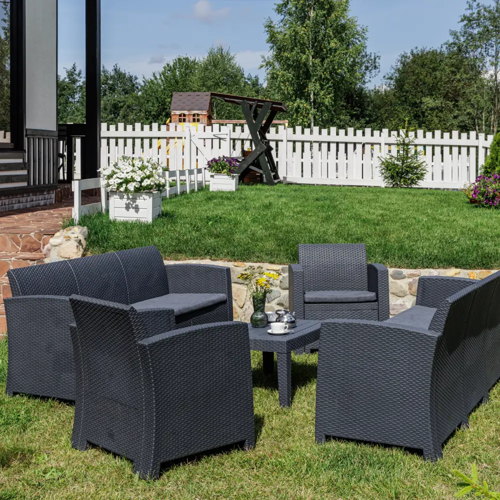 Изображение товара Набор садовой мебели для отдыха Royal family Lana Grand Xl пластик серый 5 предметов