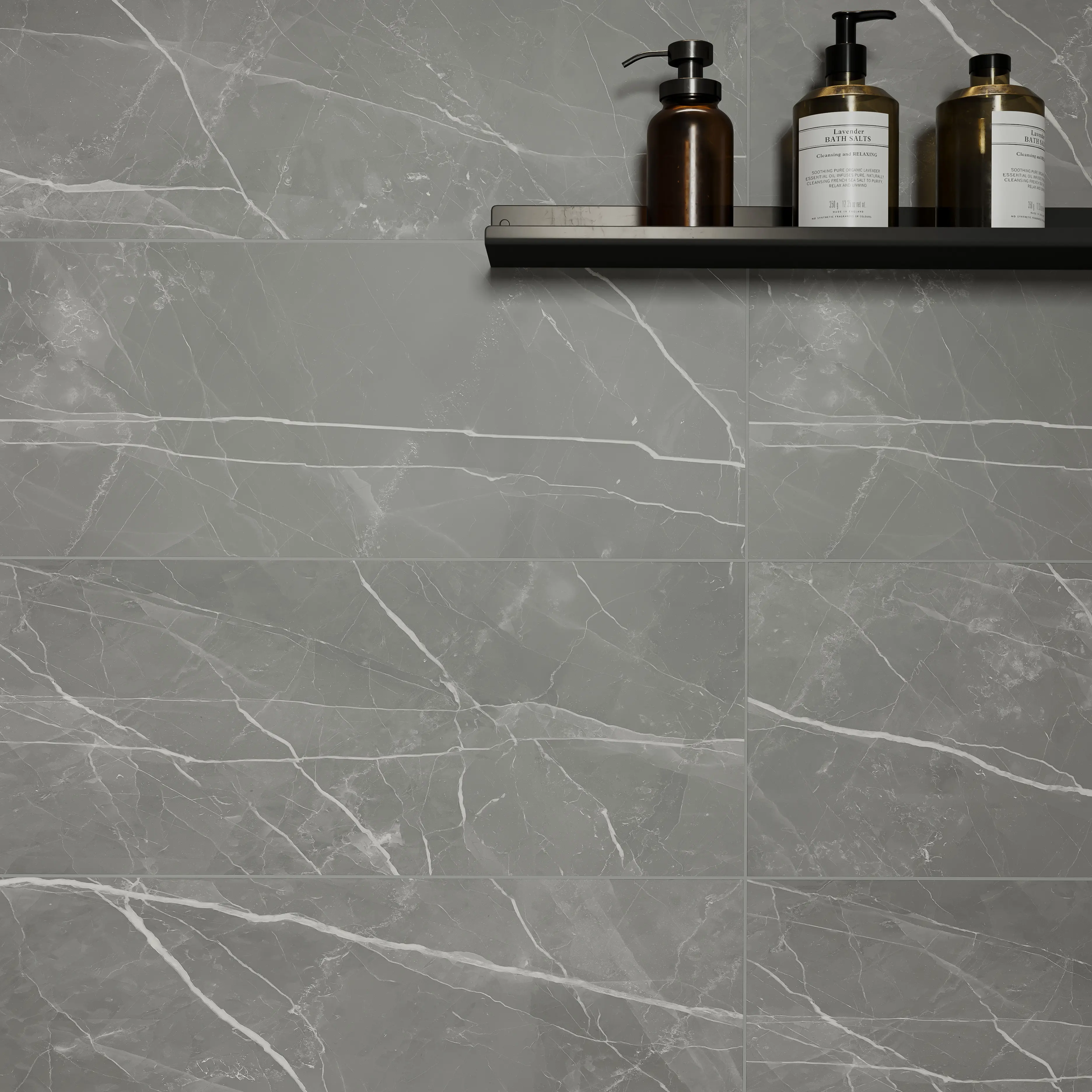 Изображение товара Настенная плитка Gracia Ceramica Pulpus 25x60 см глянцевая серого цвета