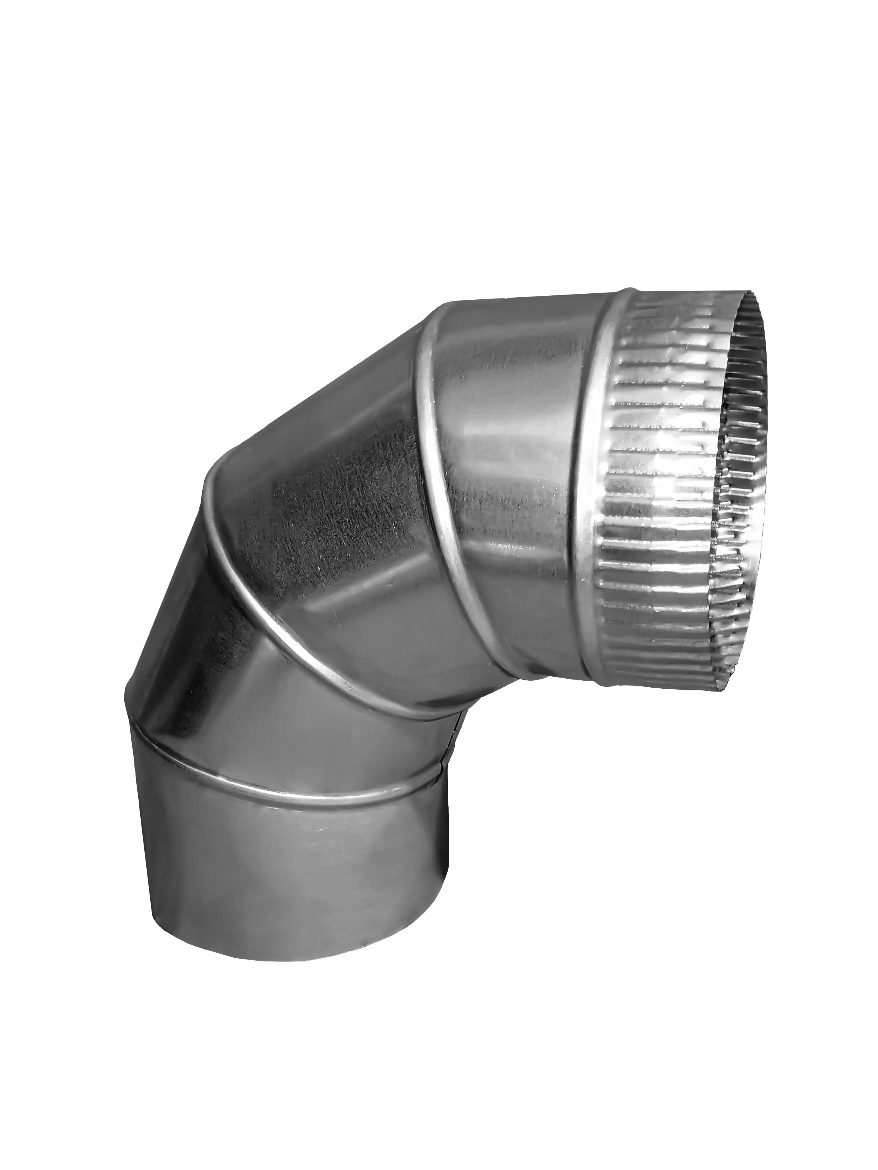 Изображение товара Отвод Шамрай для круглых воздуховодов D400 мм 90 градусов оцинкованная сталь