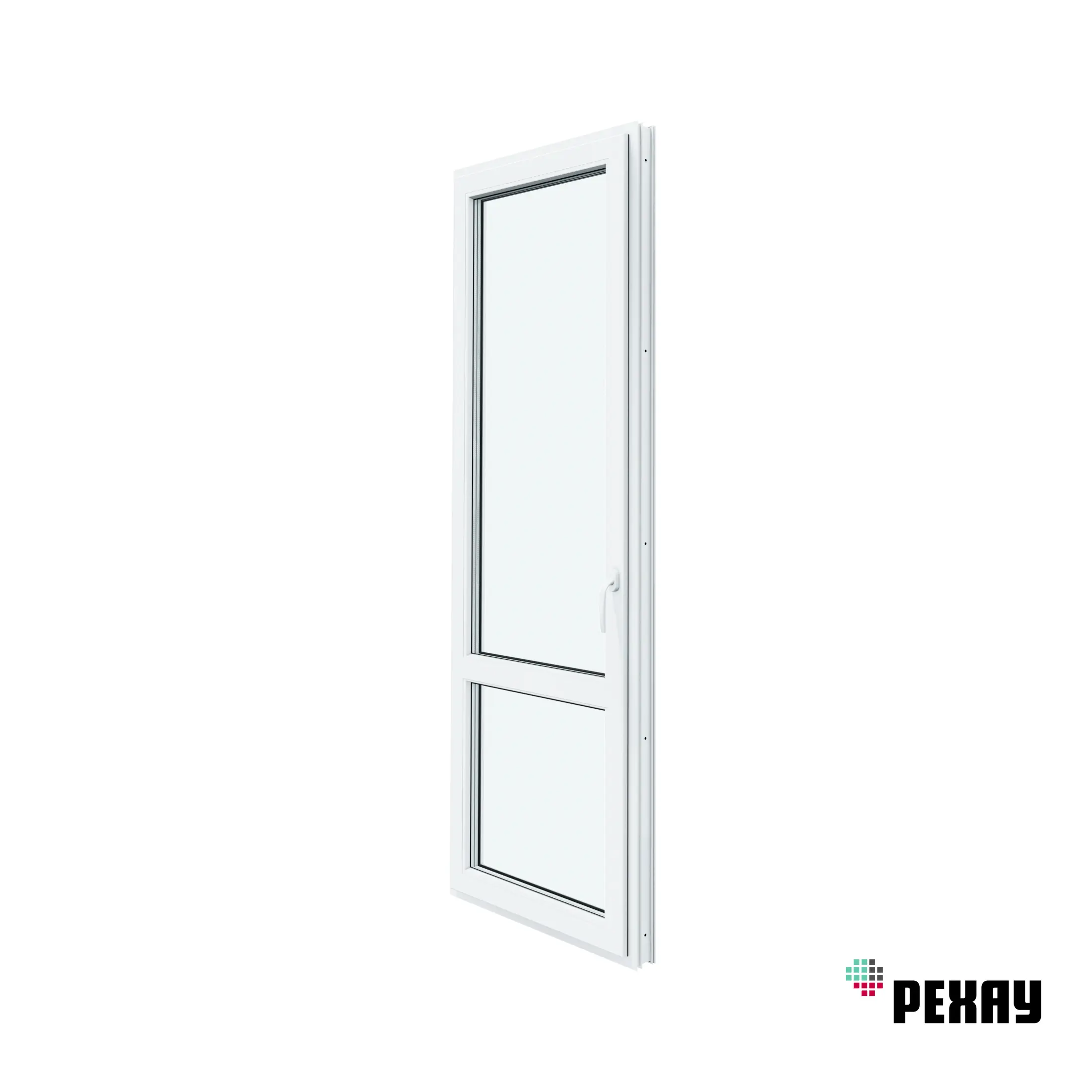 Изображение товара Пластиковая балконная дверь REHAU Blitz 1900x900мм левая двойное остекление