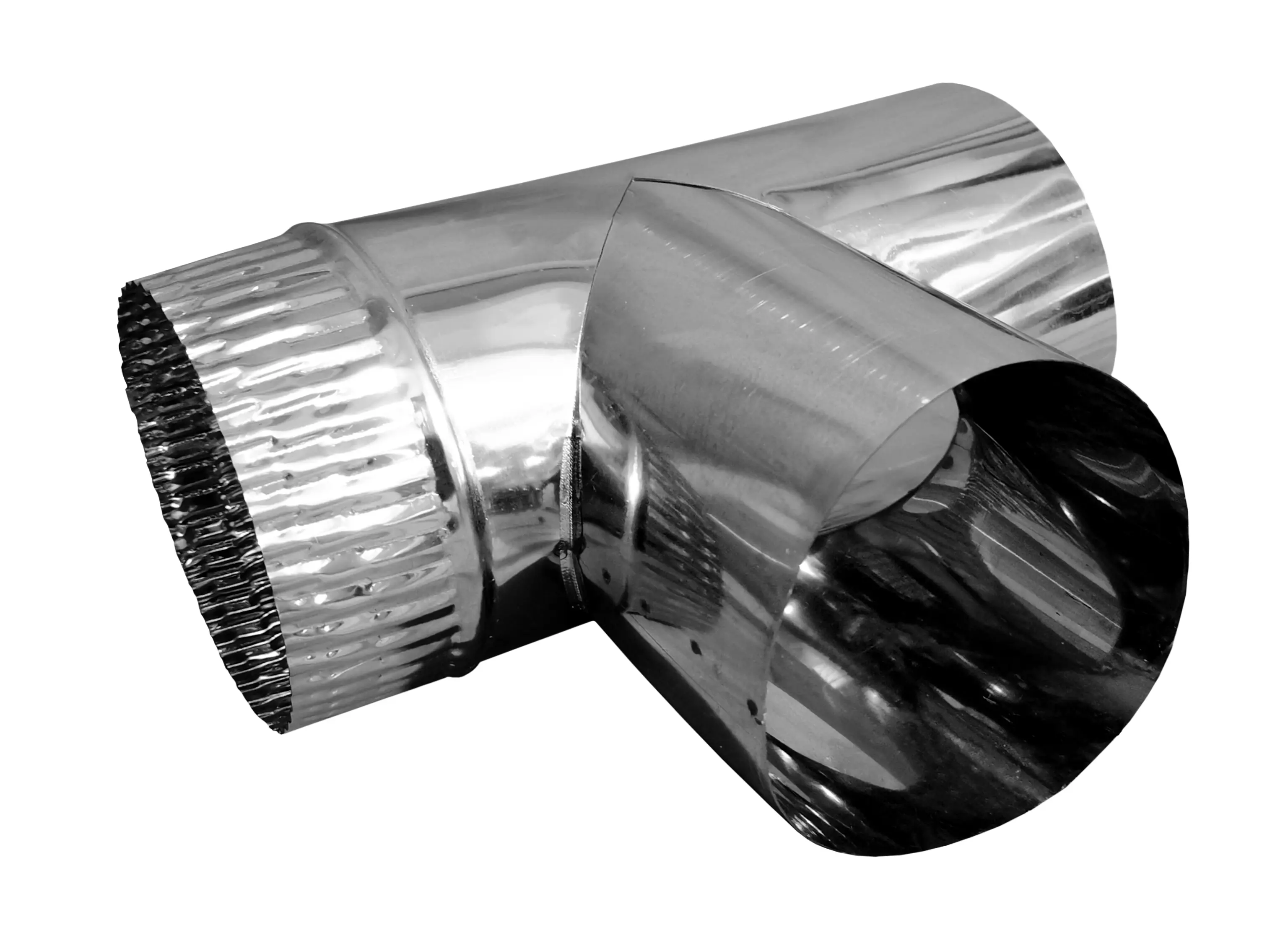 Изображение товара Тройник для круглых воздуховодов Шамрай D200 нержавеющая сталь