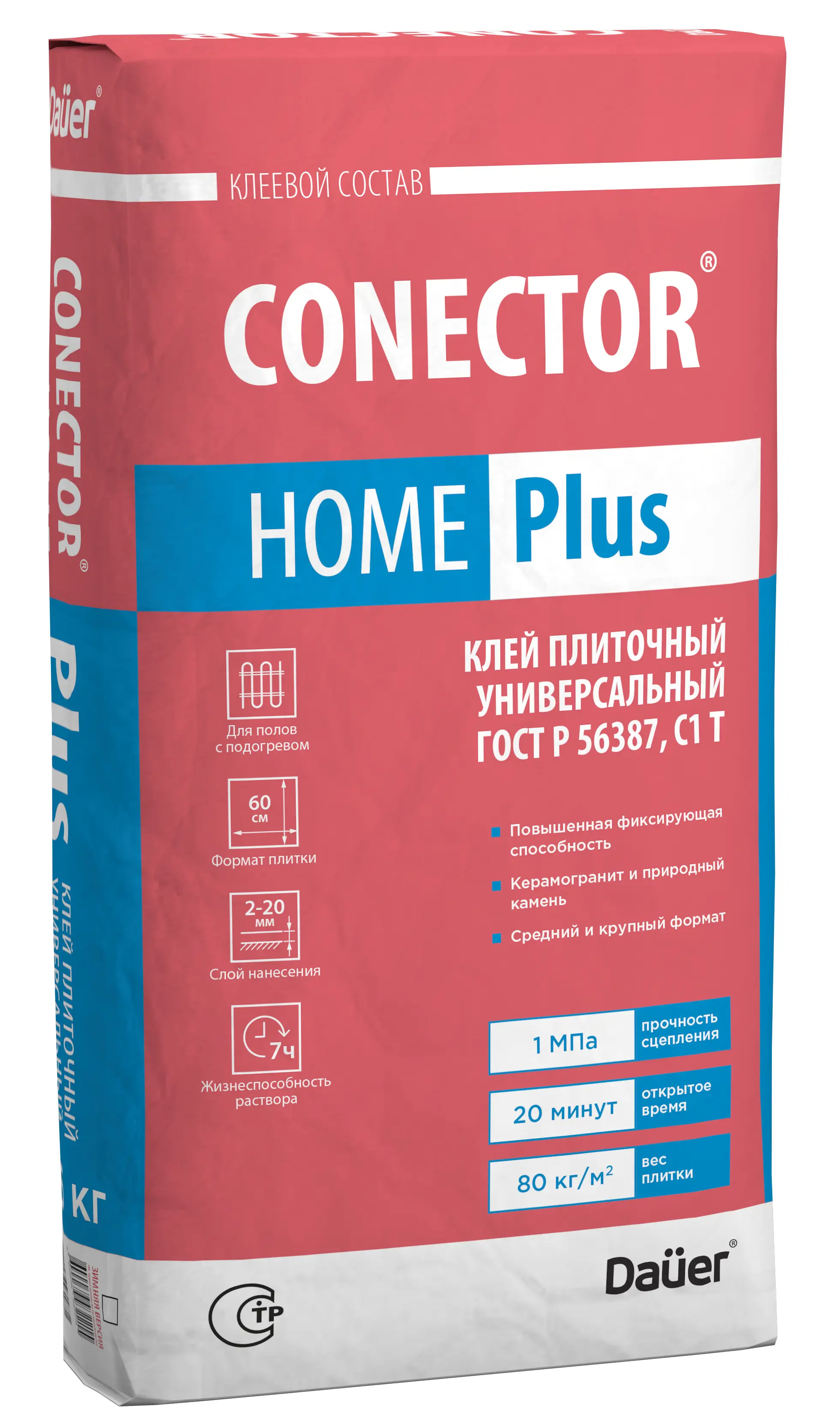 Изображение товара Клей плиточный Dauer Conector Home Plus универсальный 25 кг