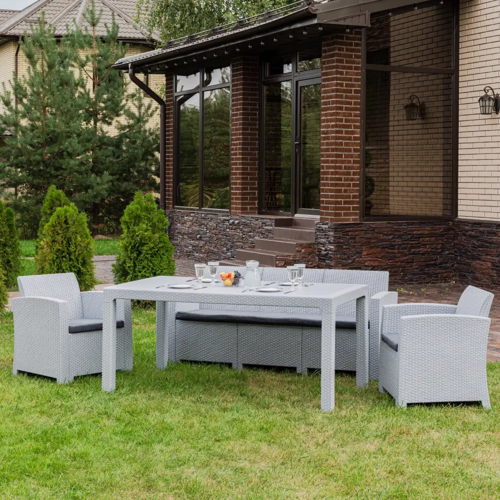 Изображение товара Набор садовой мебели Royal Family Lana Dining S светло-серый 4 предмета