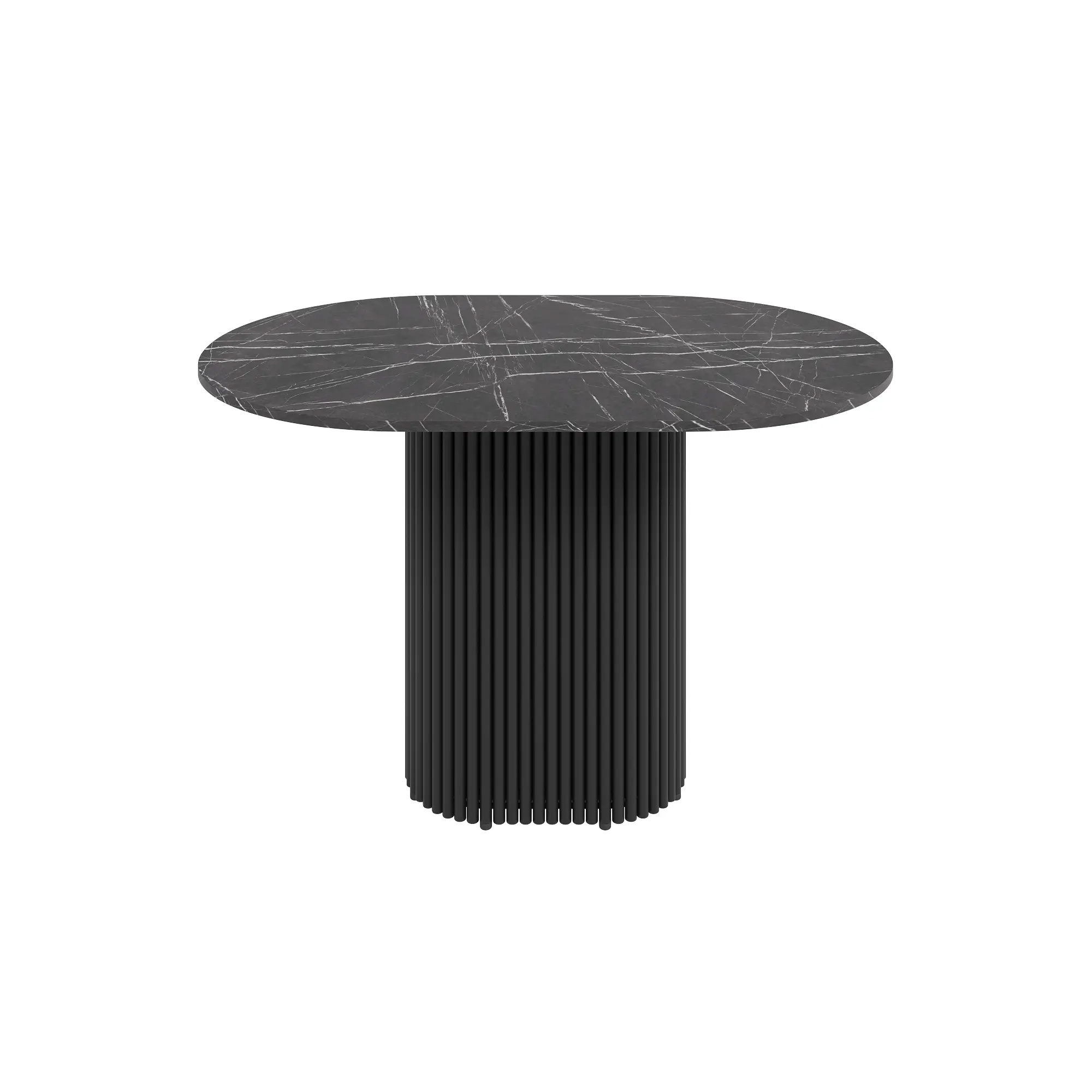 Изображение товара Кухонный стол овальный Genglass GGT-03-2-4-E-12080 120x80 см лдсп цвет тёмный мрамор