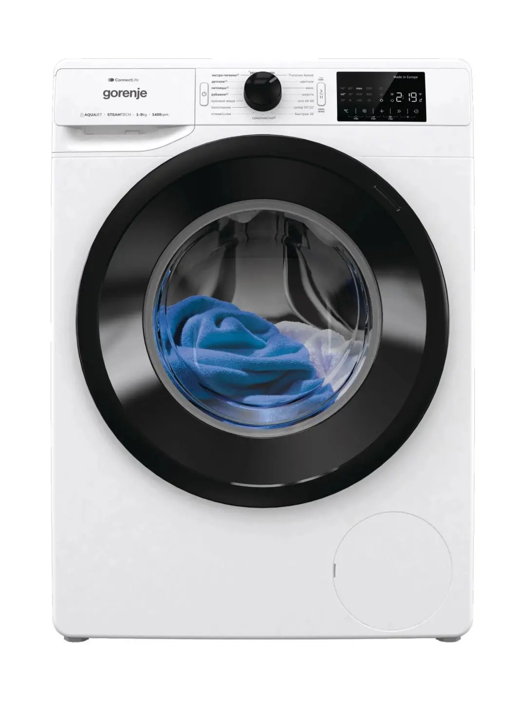 Изображение товара Стиральная машина Gorenje Wpnei94a1swifi/c 83x89x63 см 9 кг цвет белый