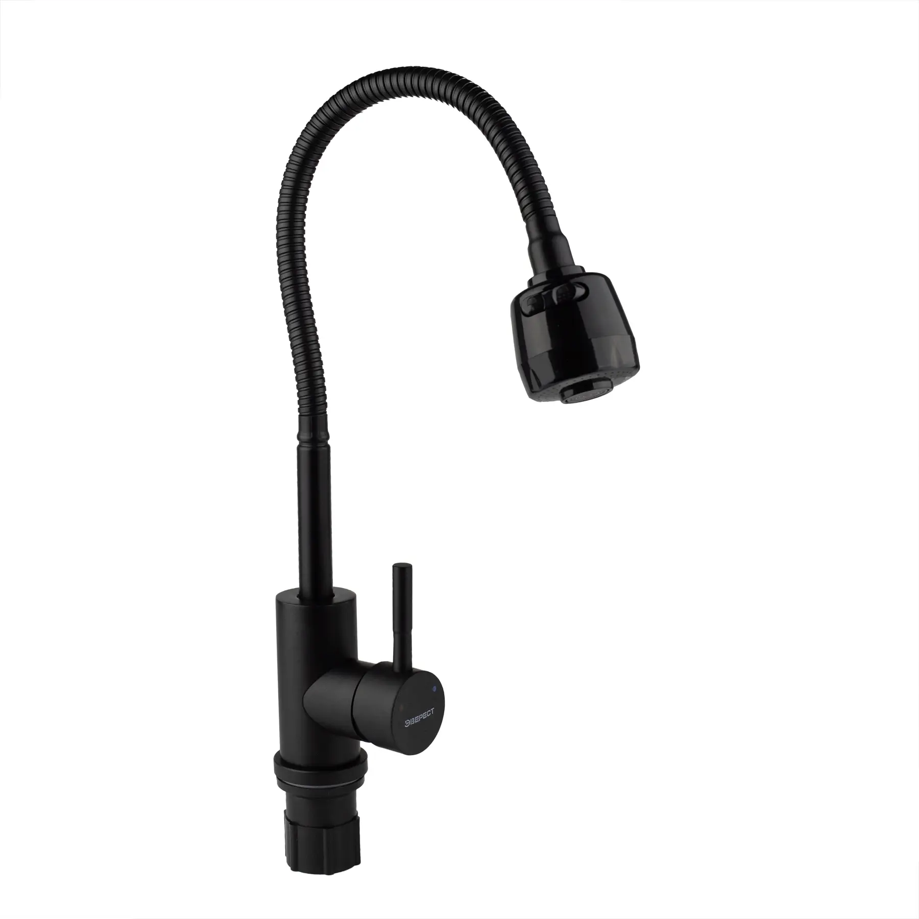 Изображение товара Смеситель для кухни Эверест поворотный излив 20 см цвет черный