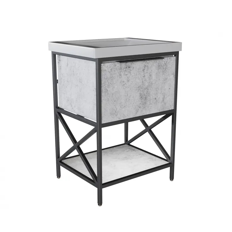 Изображение товара Тумба для ванной Mixline Бруклин-60 Бетон под раковину Fest 60 Sanita Luxe Лофт