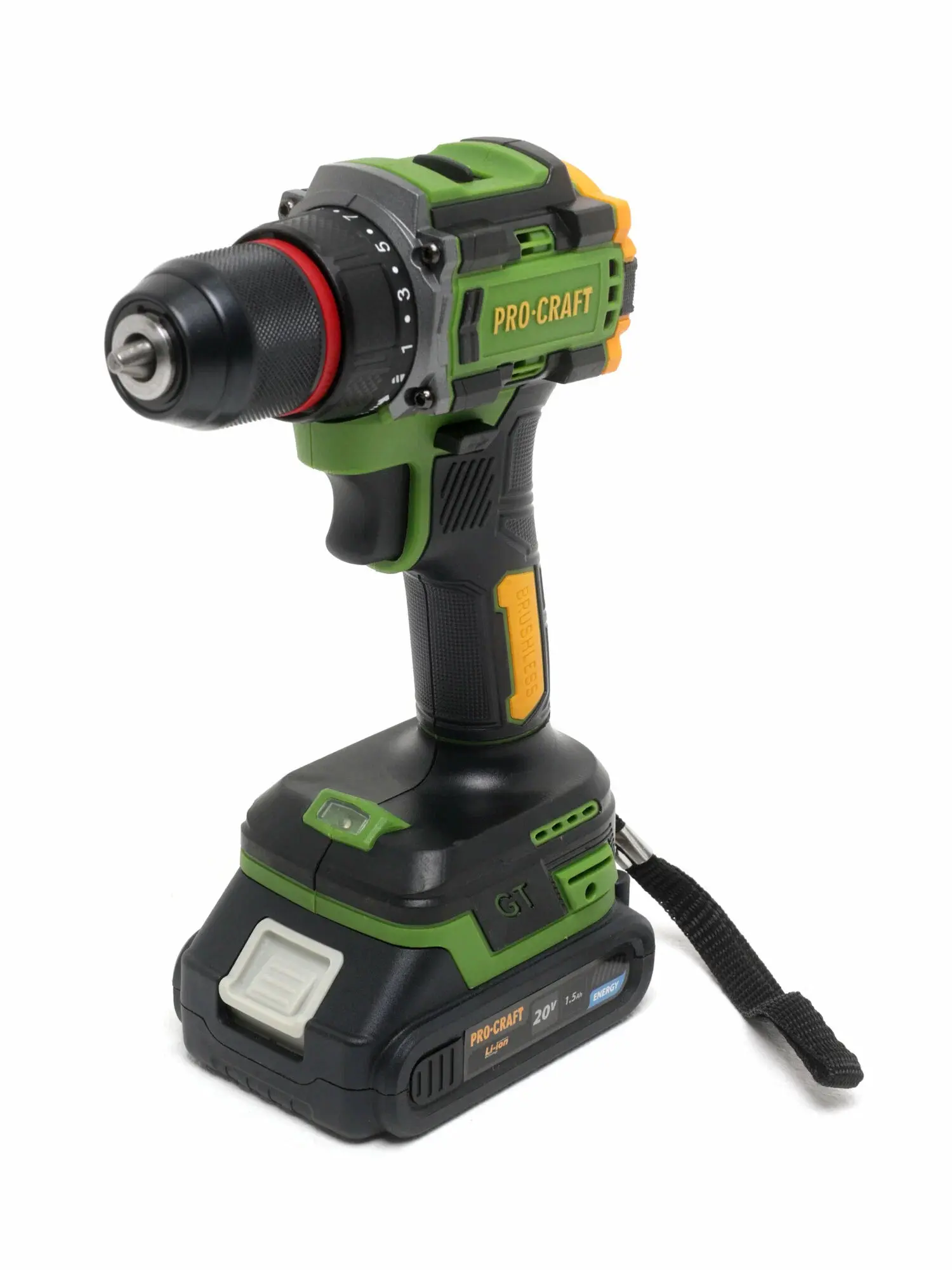 Изображение товара Шуруповерт аккумуляторный бесщеточный Procraft PA18LiPro, 20 В Li-Ion 1x1.5 45 Нм