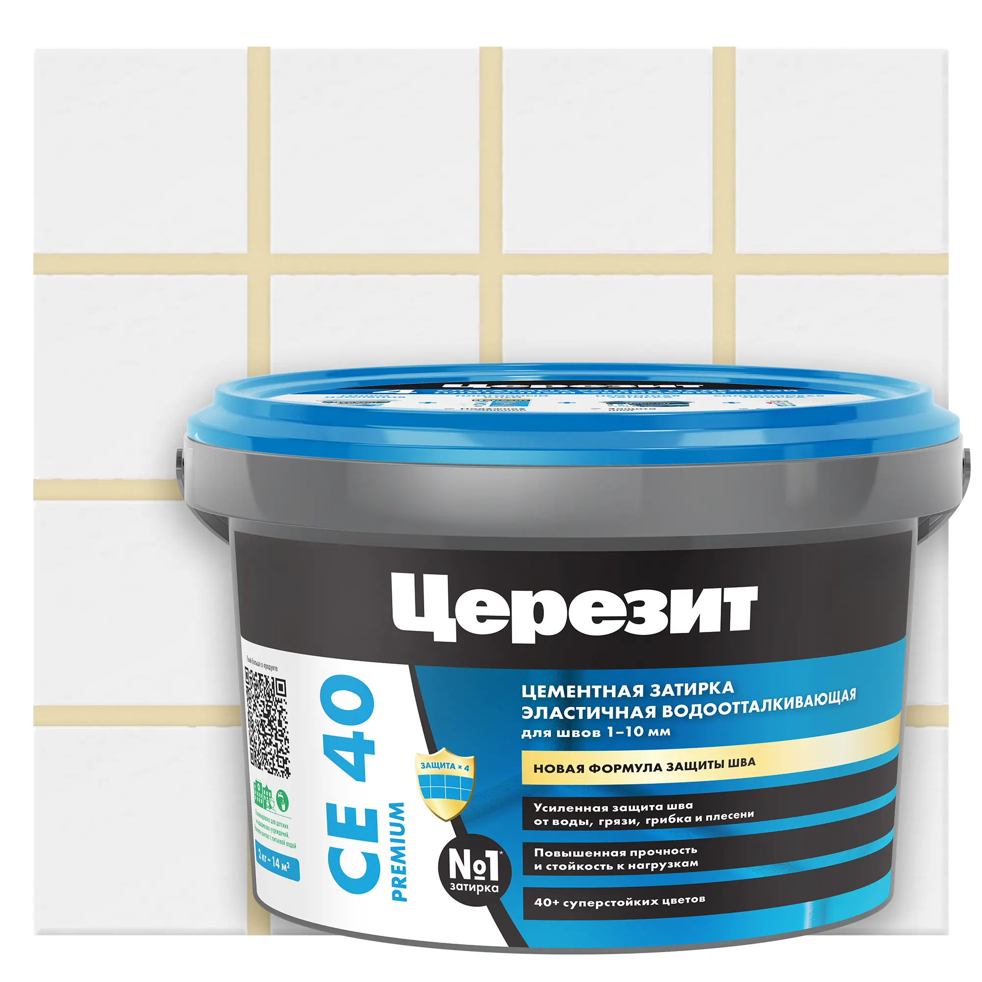 Изображение товара Затирка цементная Церезит CE 40/2 слоновая кость 2 кг