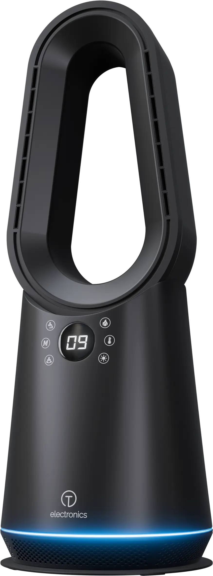 Изображение товара Вентилятор без лопастей Titan Electronics TELFAN002BLACK 30 Вт с таймером и пультом