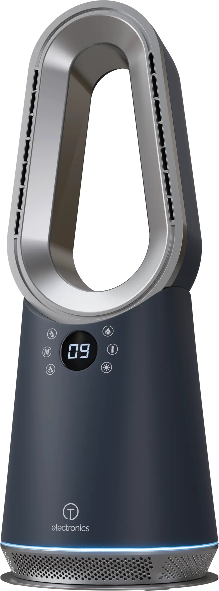 Изображение товара Вентилятор без лопастей Titan Electronics TELFAN002TITAN 30 Вт с таймером и пультом управления сини