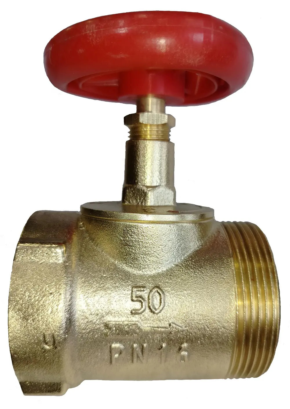 Изображение товара Запорный латунный клапан Апогей DN50 PN1.6 с резьбой и маховиком