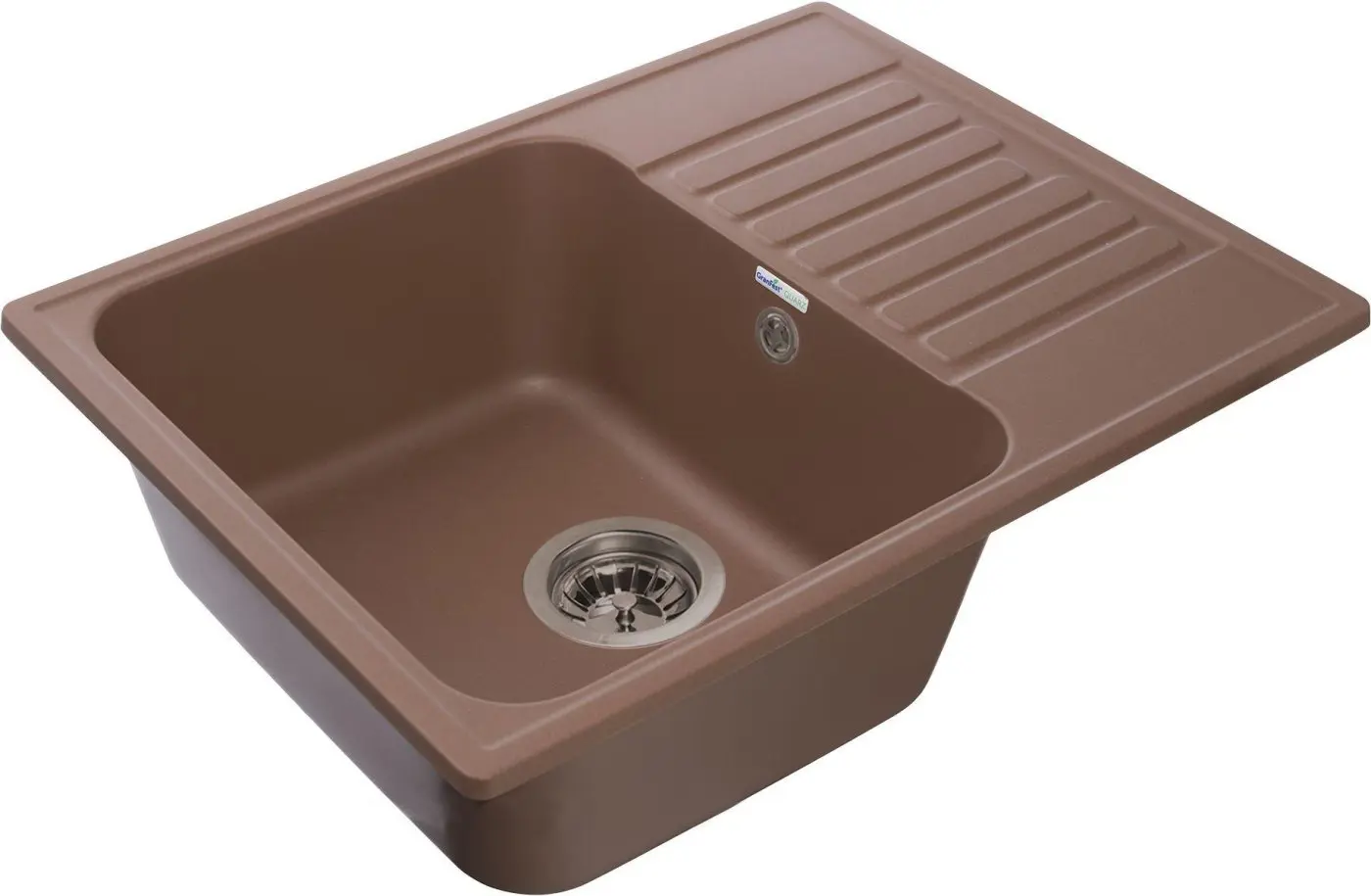 Изображение товара Мойка для кухни врезная 7547 песочный 47.7x75.3 см глубина чаши 18 см кварц цвет песочный