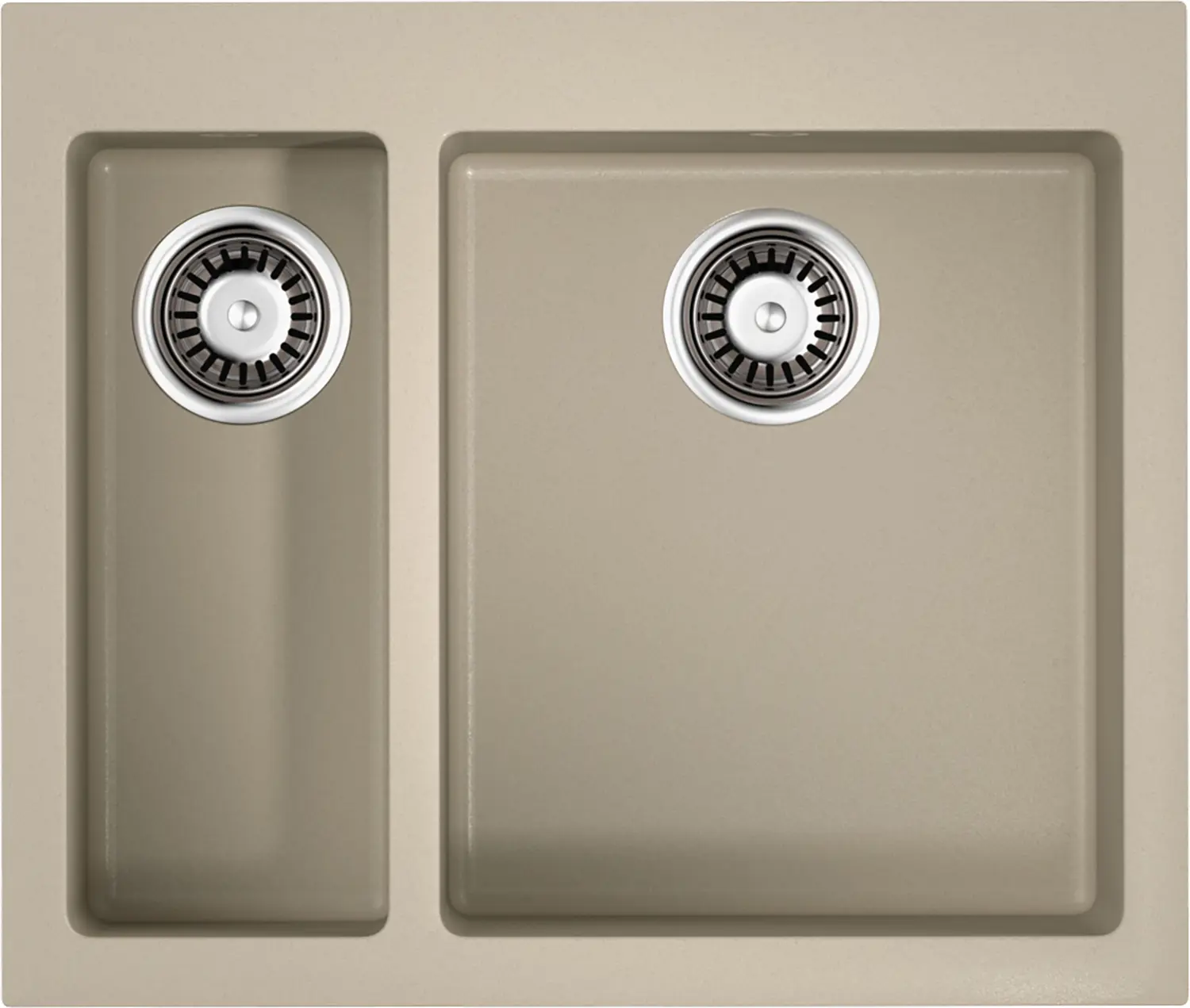 Изображение товара Кухонная мойка OMOIKIRI Bosen 59-2-SA из искусственного гранита 59x50 см бежевого цвета