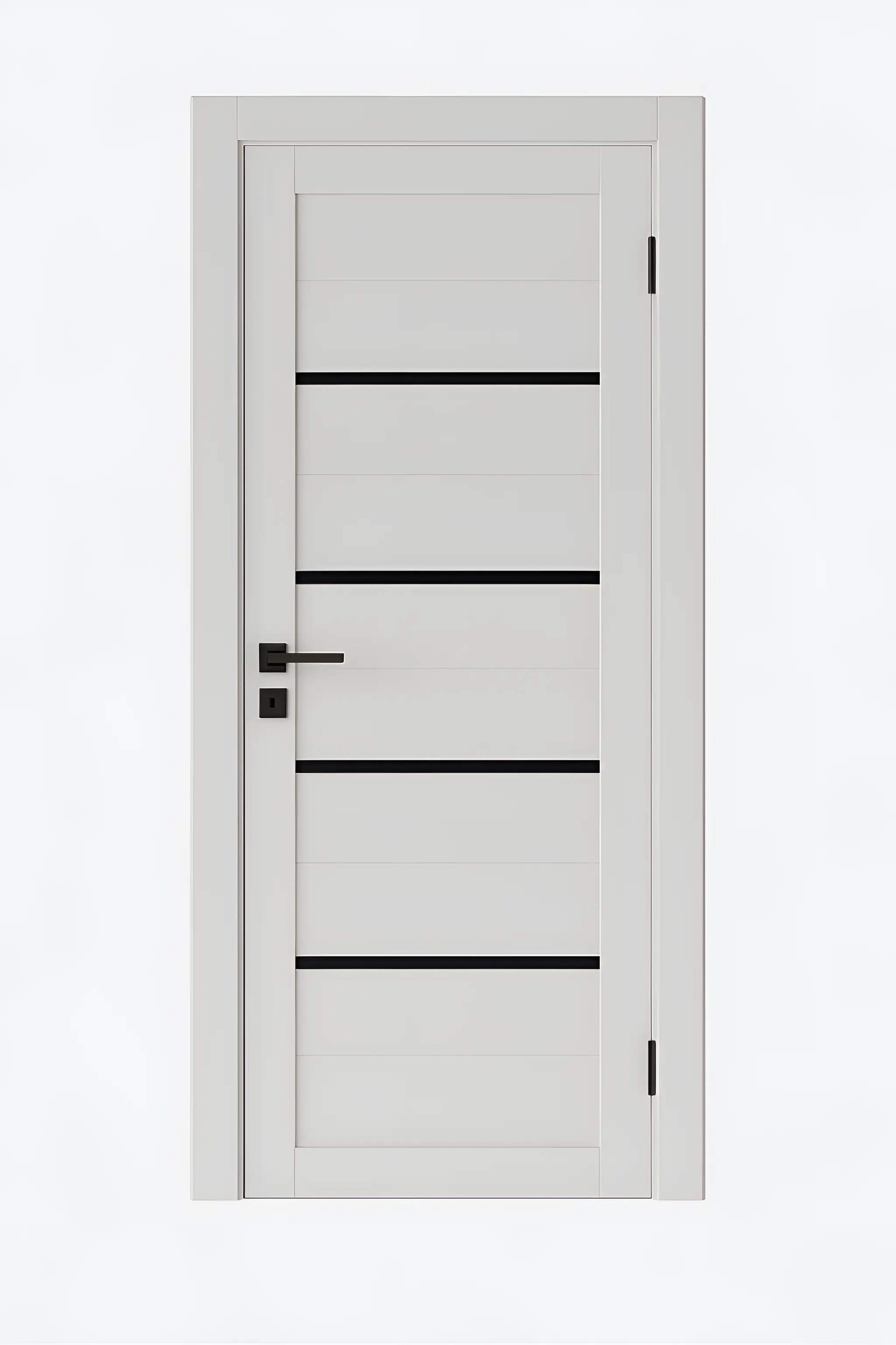 Изображение товара Межкомнатная дверь со стеклом Корса 80x200 см Hardflex белая с замком