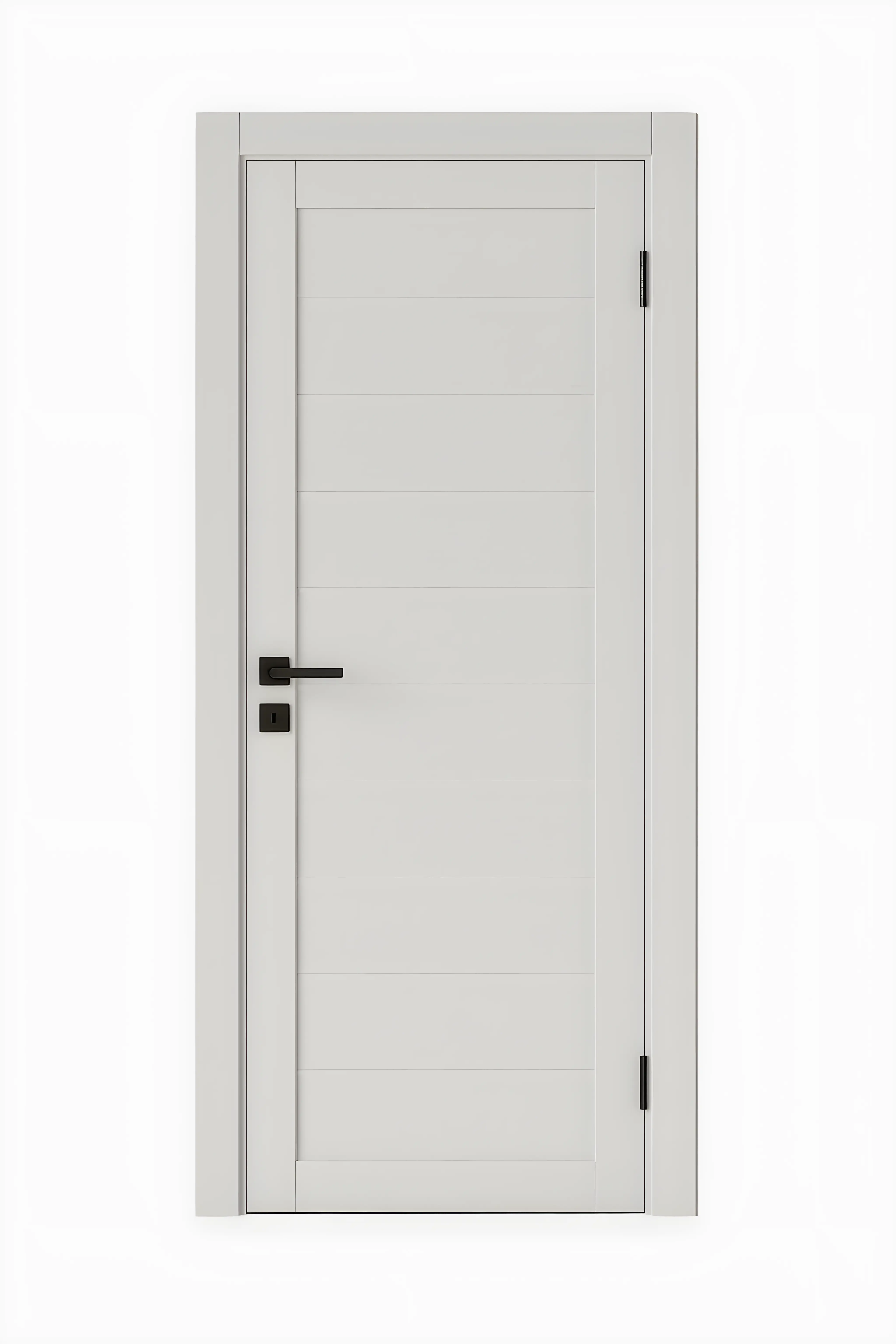 Изображение товара Дверь межкомнатная глухая Корса 90x200 см Hardflex цвет белый с замком и петлями