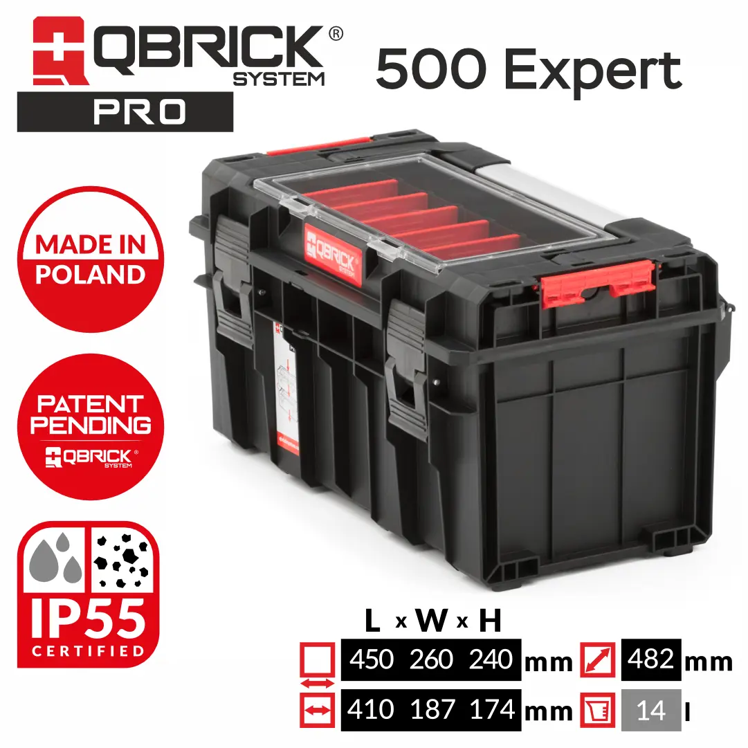 Изображение товара Ящик для инструментов Qbrick System PRO 500 26x45x24 см ABS-пластик Польша