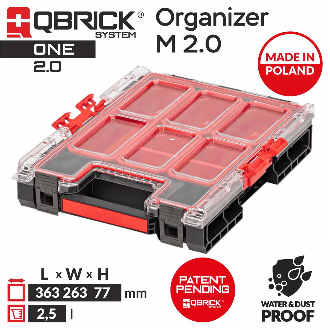 Изображение товара Органайзер модульный Qbrick System ONE Organizer M 2.0 264x364x77 мм, пластик