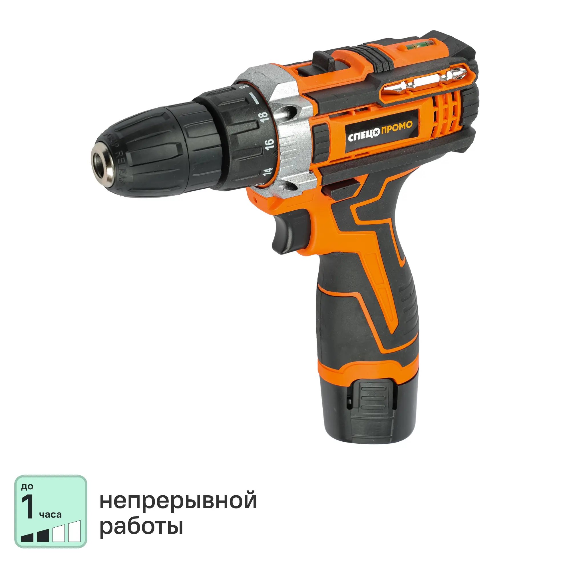 Изображение товара Аккумуляторная дрель-шуруповерт Спец Промо БДА12ЛИ3 12 В Li-Ion 2x2 Ач