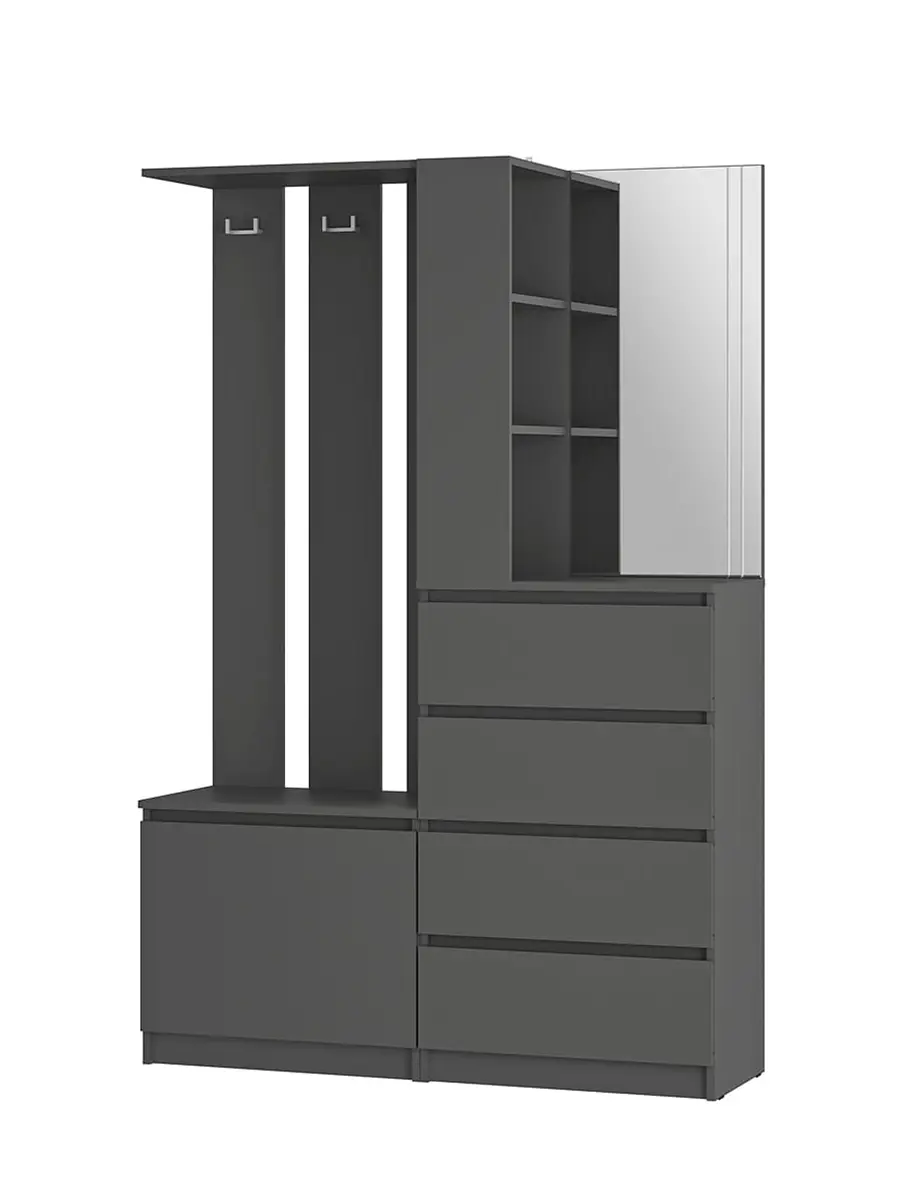 Изображение товара Комплект мебели для прихожей Bts МС Симпл с зеркалом и ящиками