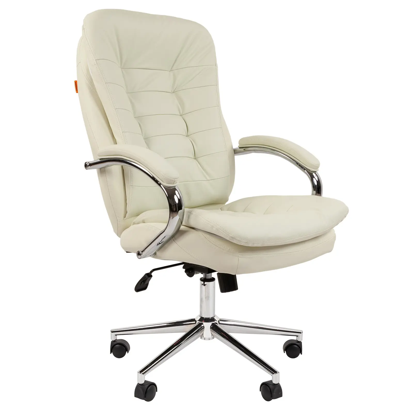 Изображение товара Офисное кресло Chairman 795 белое из кожи и экокожи