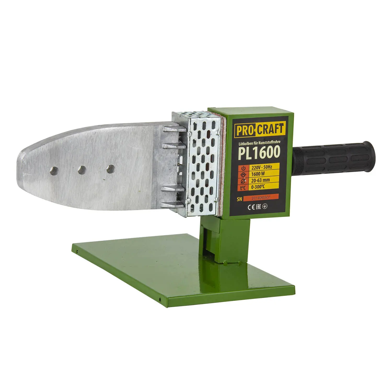 Изображение товара Паяльник для пластиковых труб Procraft PL1600 1600 Вт с комплектом насадок