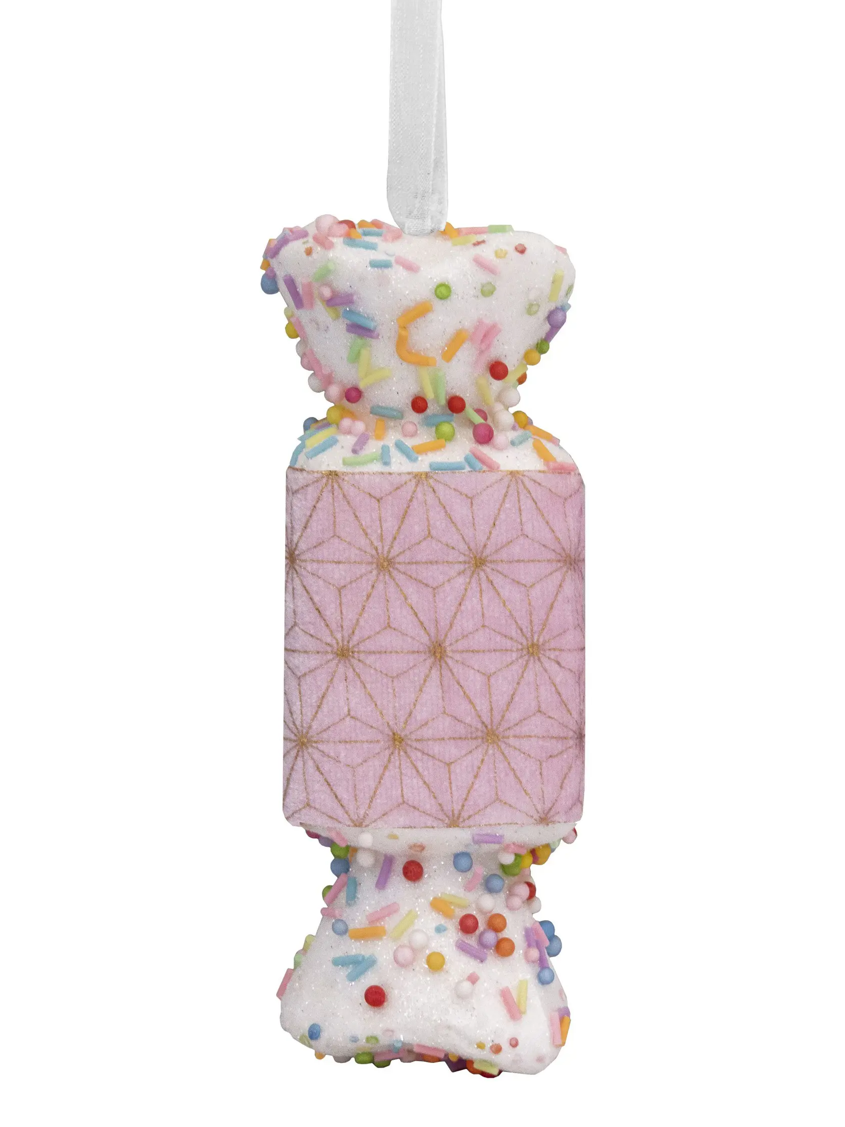 Изображение товара Подвесное украшение Конфета 6x6 см розовый/белый