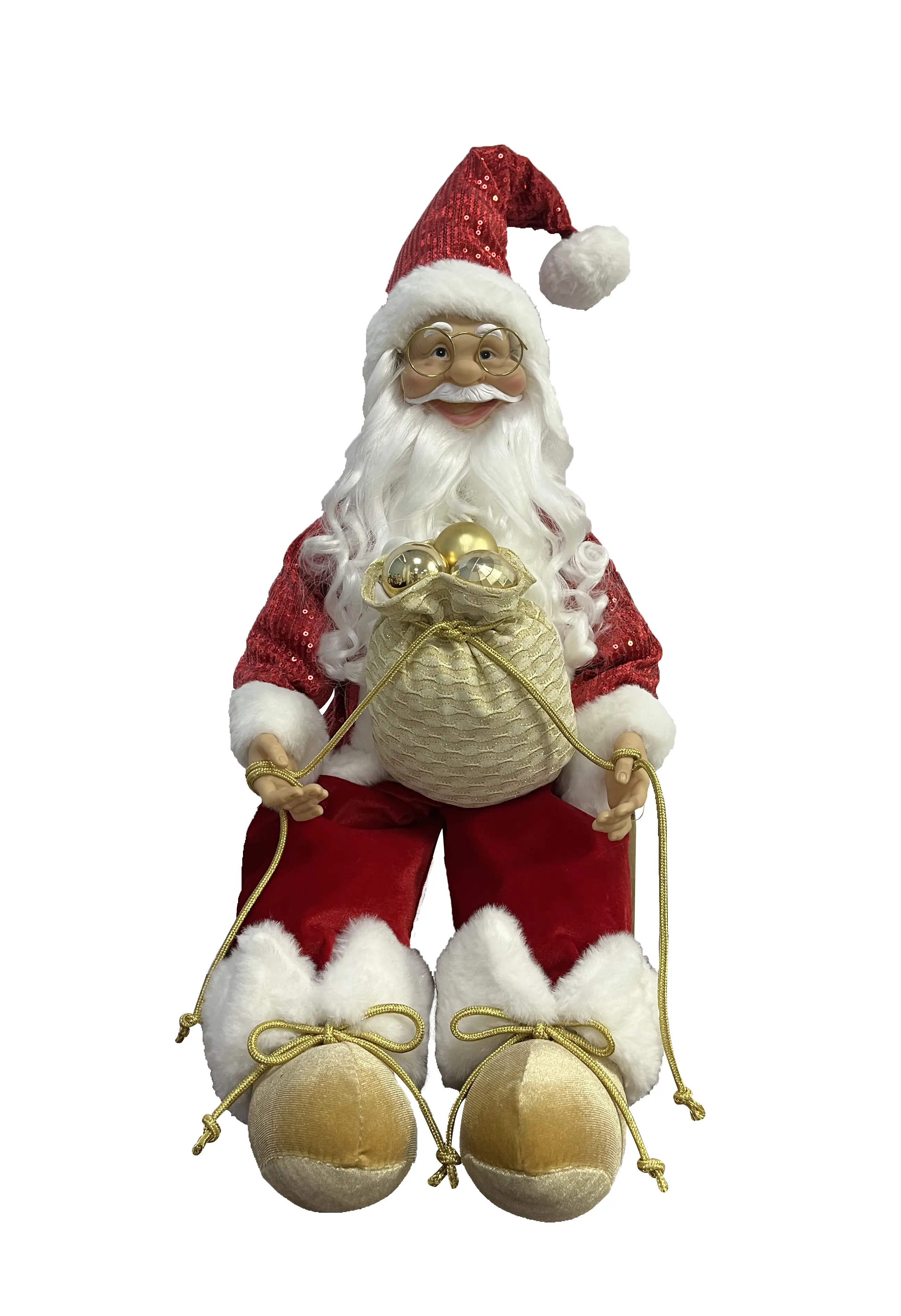 Изображение товара Игрушка мягконабивная Дед Мороз 79.5 см красный