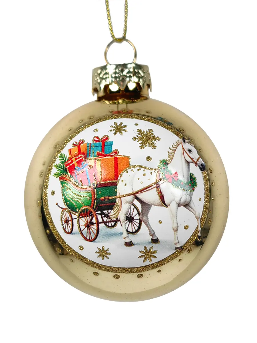 Изображение товара Елочный шар Символ года ø6.5 см стекло золотой