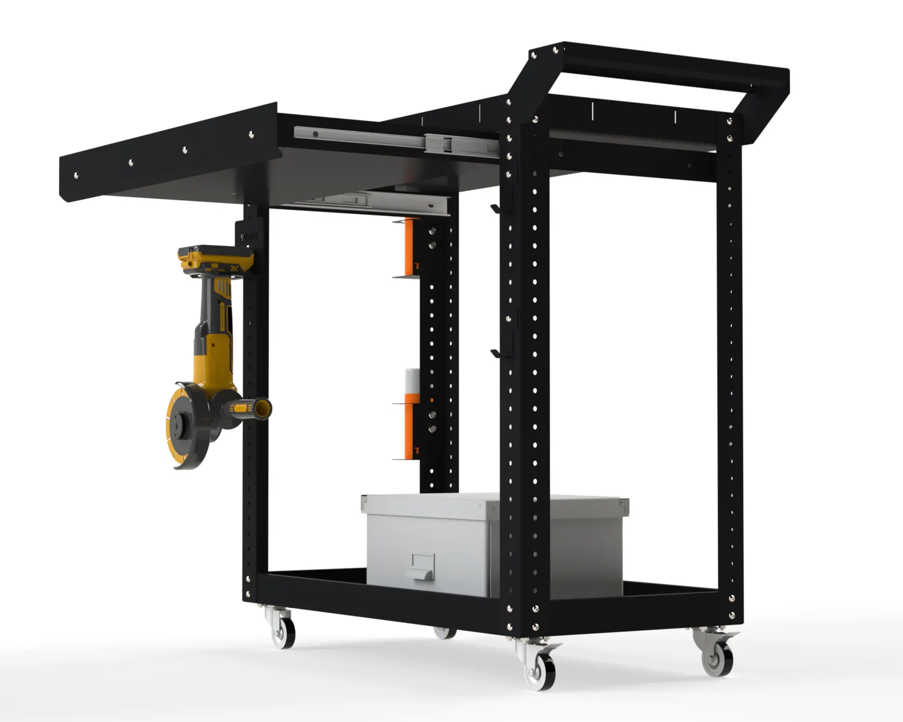 Изображение товара Тележка инструментальная Metalex 118588 1А 80x40x80 см с ящиком и аксессуарами