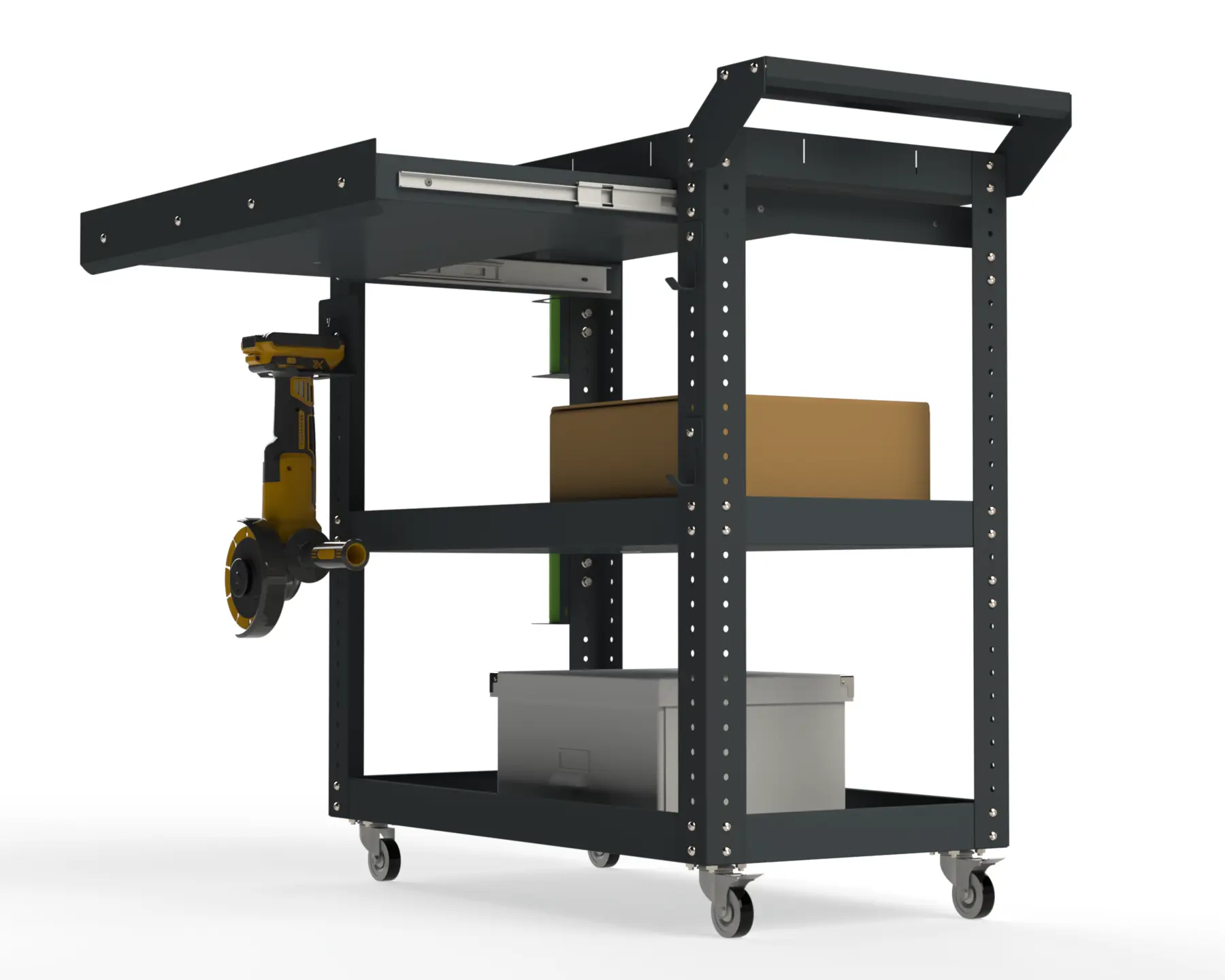 Изображение товара Тележка инструментальная Metalex 118623 с регулировкой высоты полок