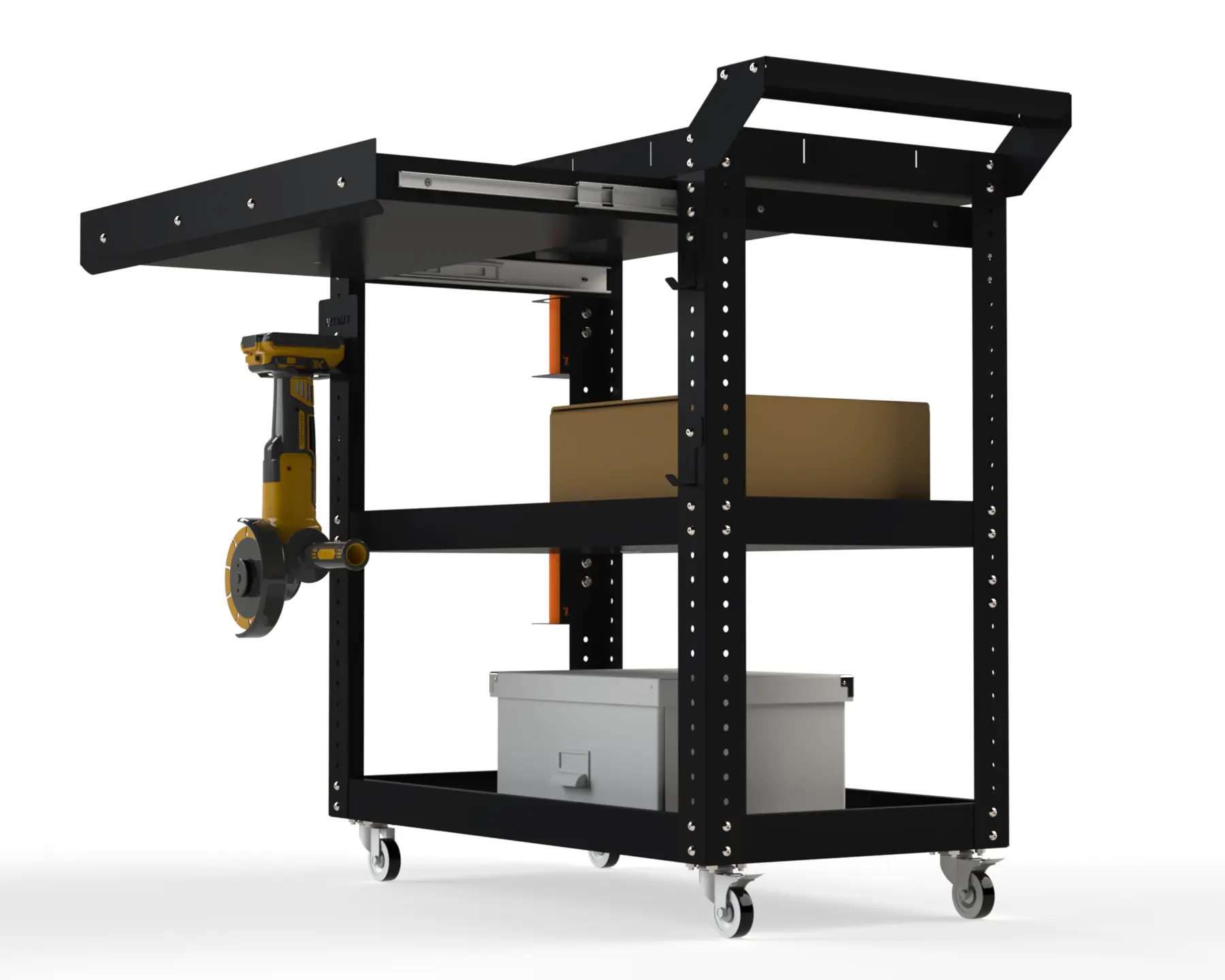 Изображение товара Тележка инструментальная Metalex 118637 Тип 1А регулируемые полки