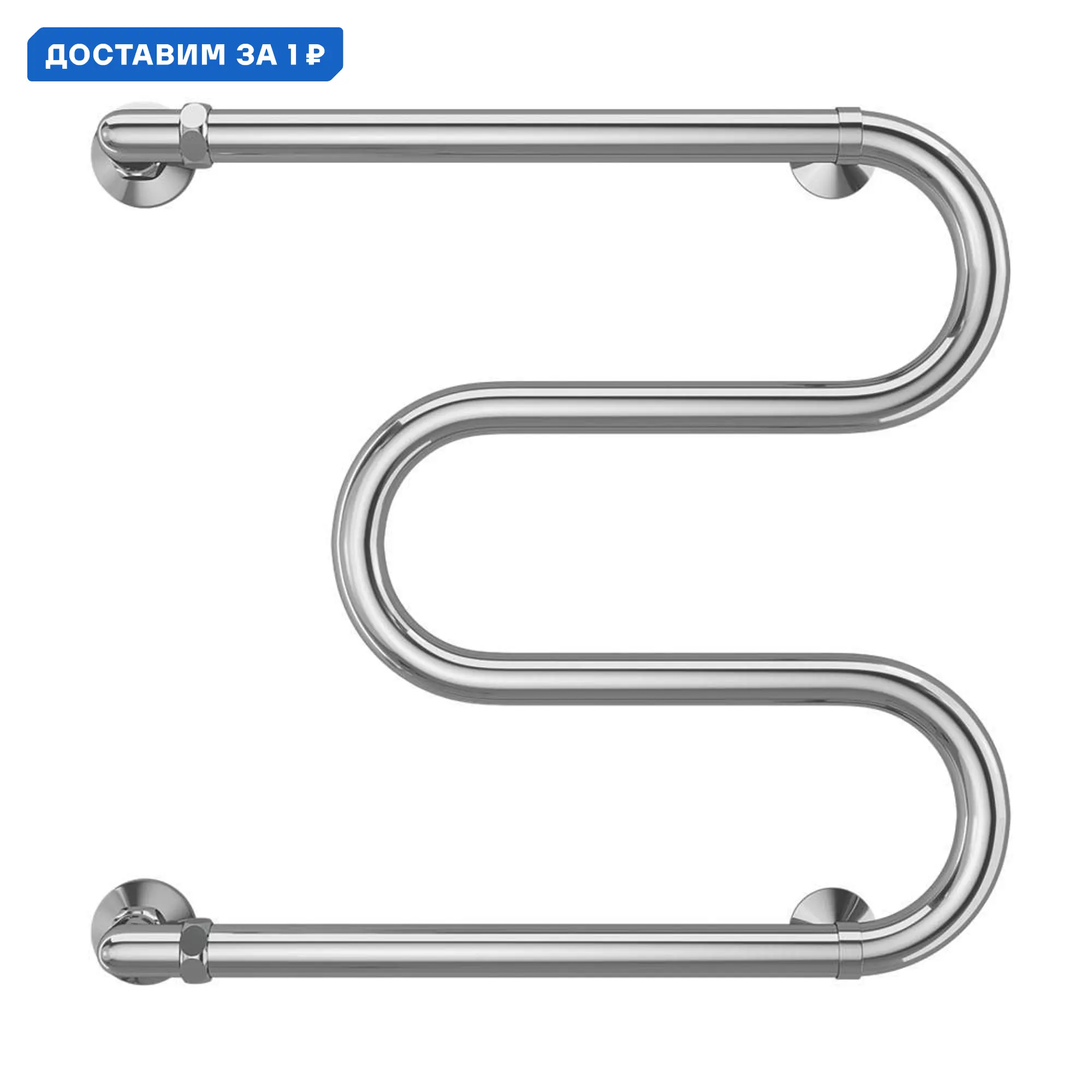 Изображение товара Водяной полотенцесушитель M-образный Terminus 532x500 мм хром Россия