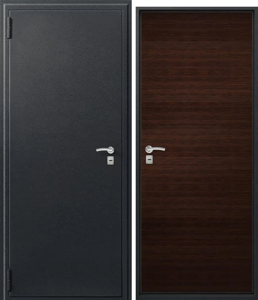 Изображение товара Входная дверь HIT О-10 Черный муар/Венге, левая, 205x86 см, сталь