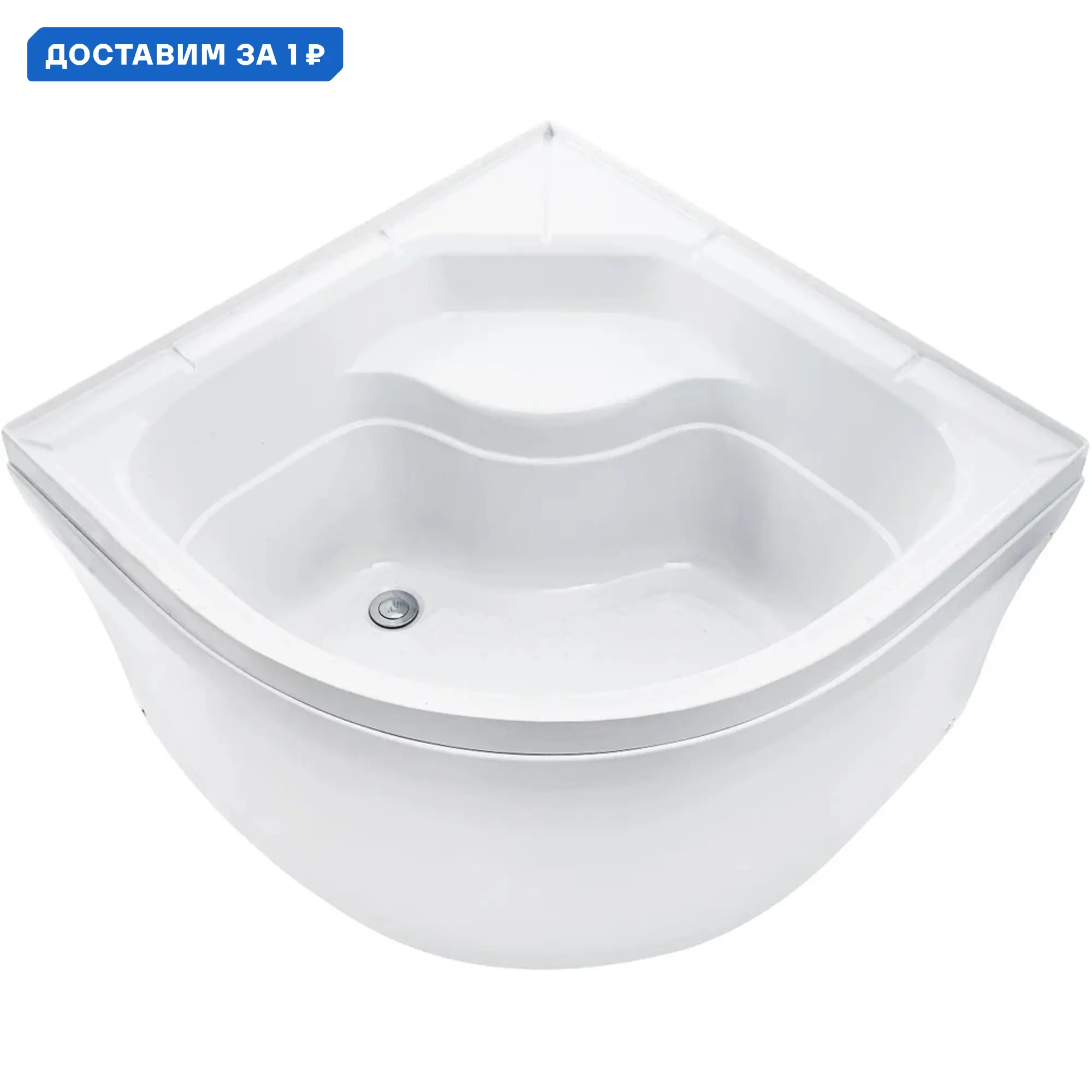 Изображение товара Душевая кабина River Desna XL 90/44 TH 1/4 круга высокий поддон 90x90 см